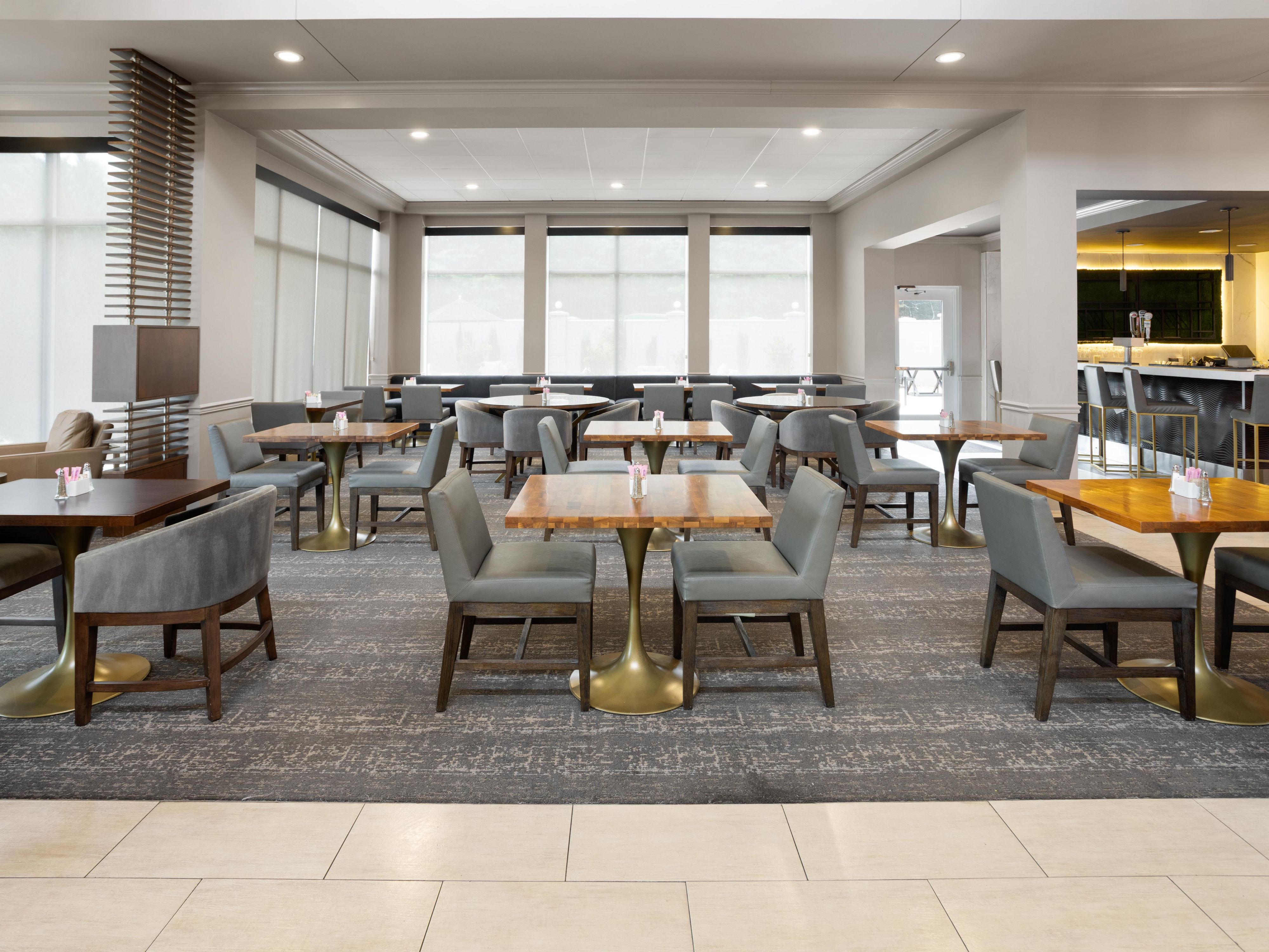 Spacious, stylish dining awaits at Layover Lounge.