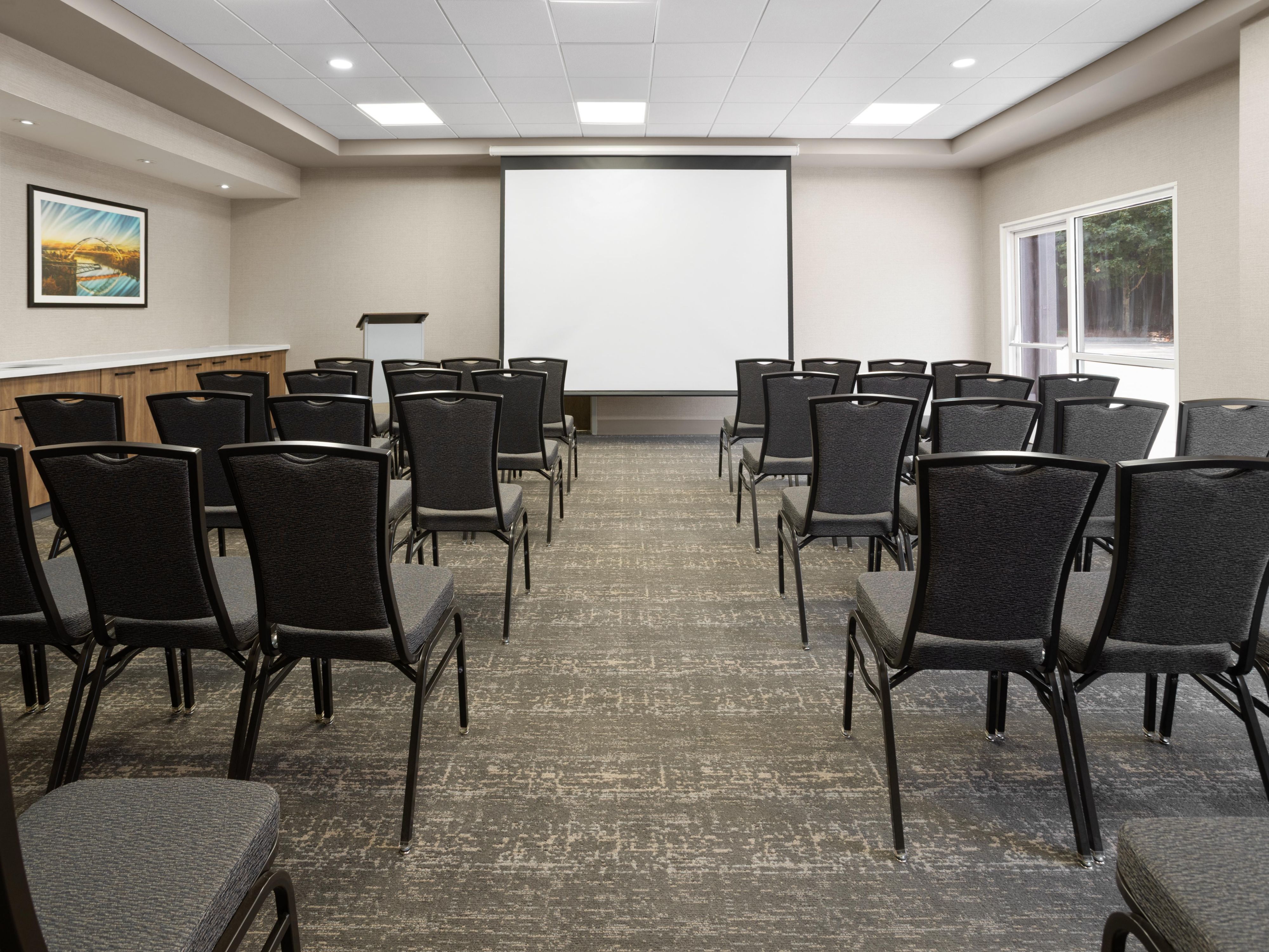 Professional theater-style seating for impactful presentations.