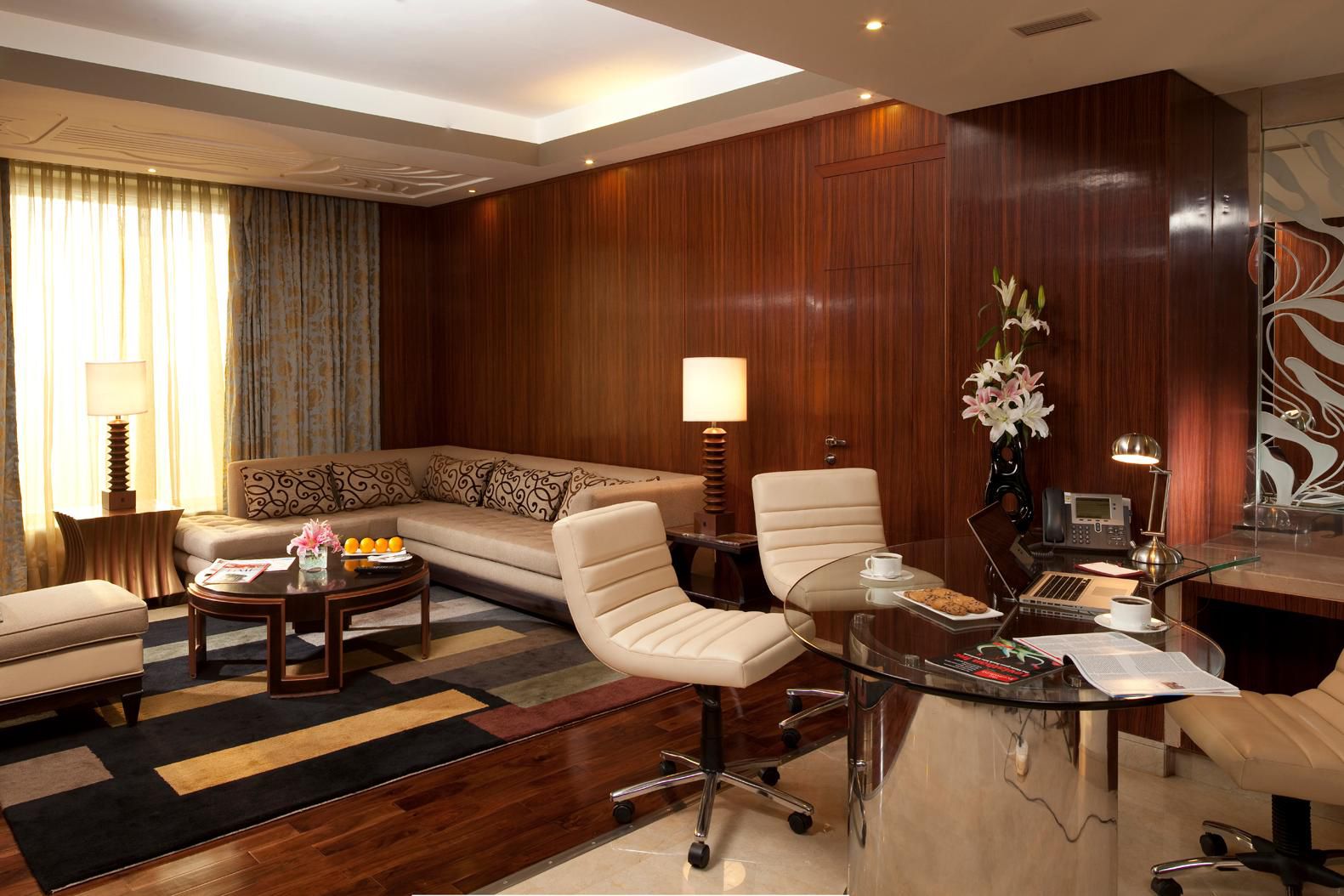 Elegant living area of Presidential suite