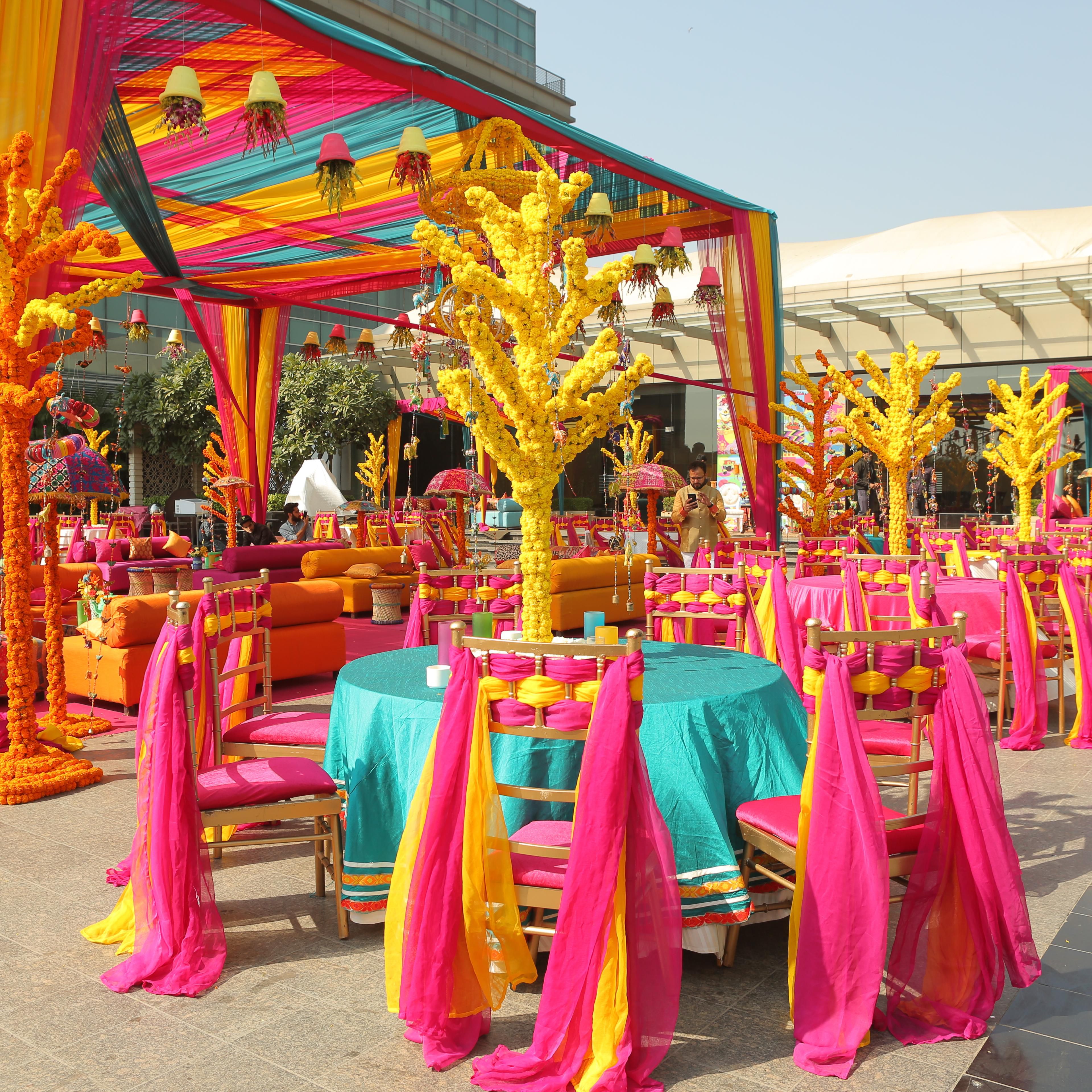 An open air Terrace is best suited for Pre &amp; Post Wedding events.