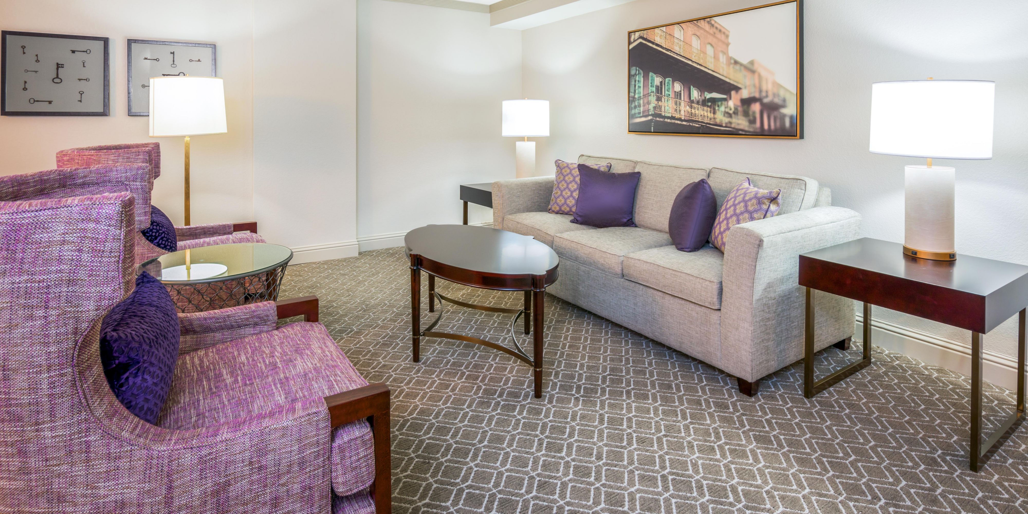 Premium suite living area.
