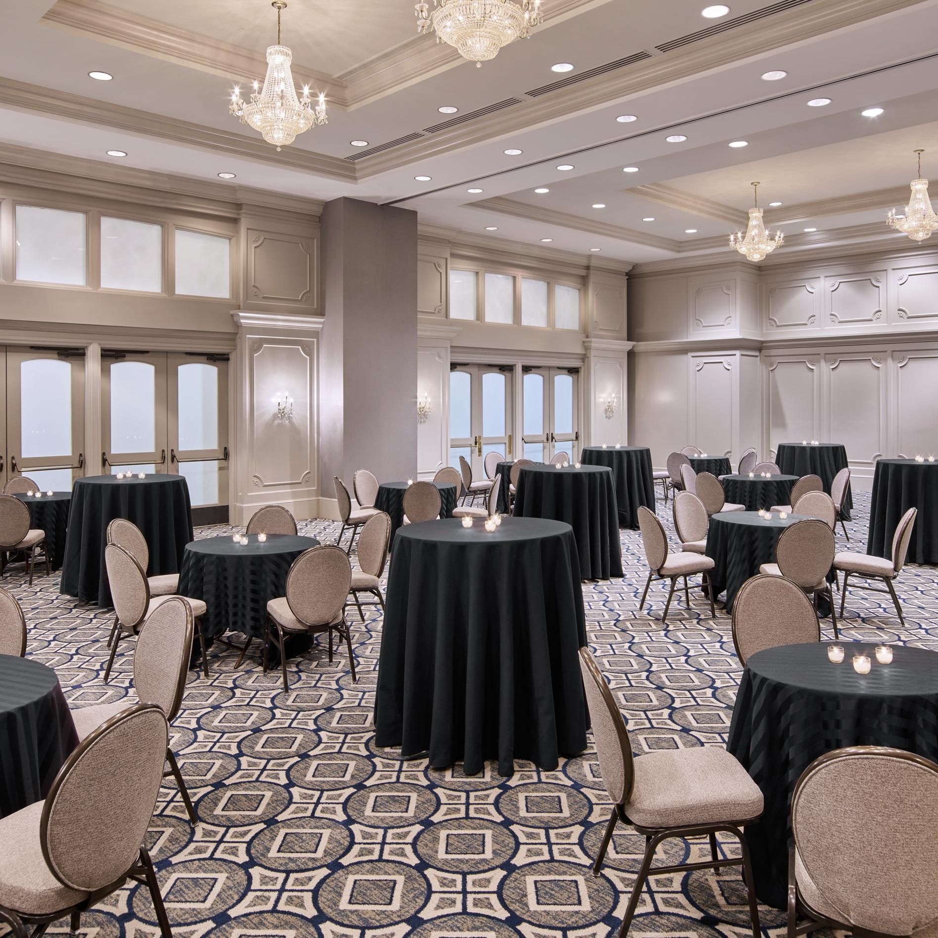 Enjoy a reception in the St. Charles Ballroom on the main level.