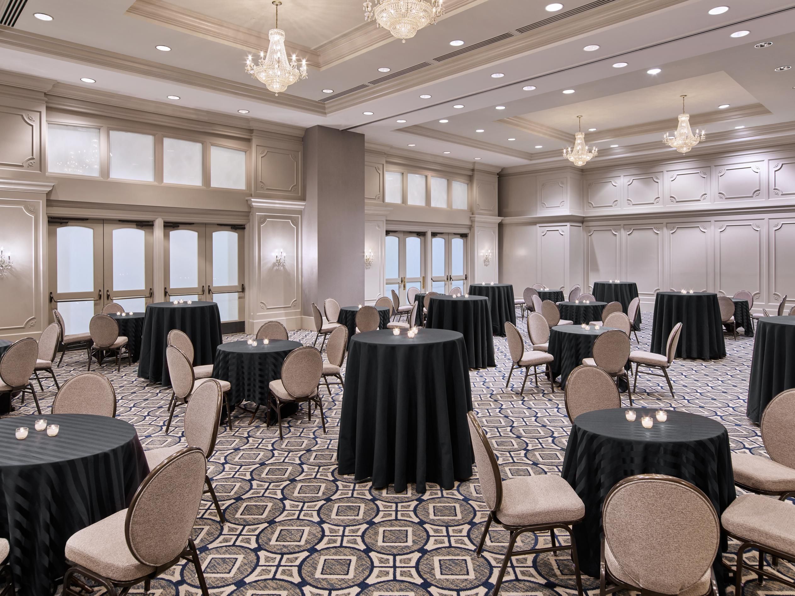 St. Charles Ballroom is designed to accommodate up to 200 guests