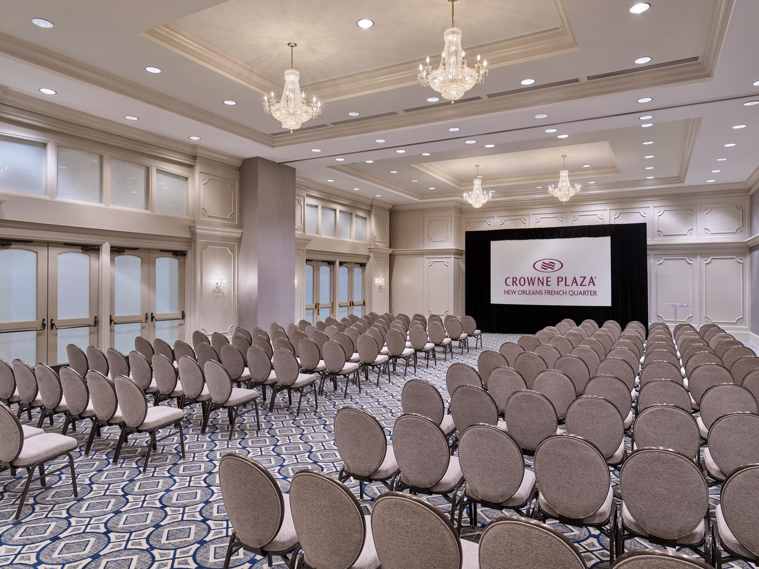 Host your New Orleans business meeting, convention, social gathering, or celebration in our exquisite French Quarter hotel, with 32,000 sq ft of versatile meeting space, including ballrooms for up to 800 guests and beautiful balcony space. Equipped with audiovisual technology, catering, and planning specialists, we ensure your event is a success.