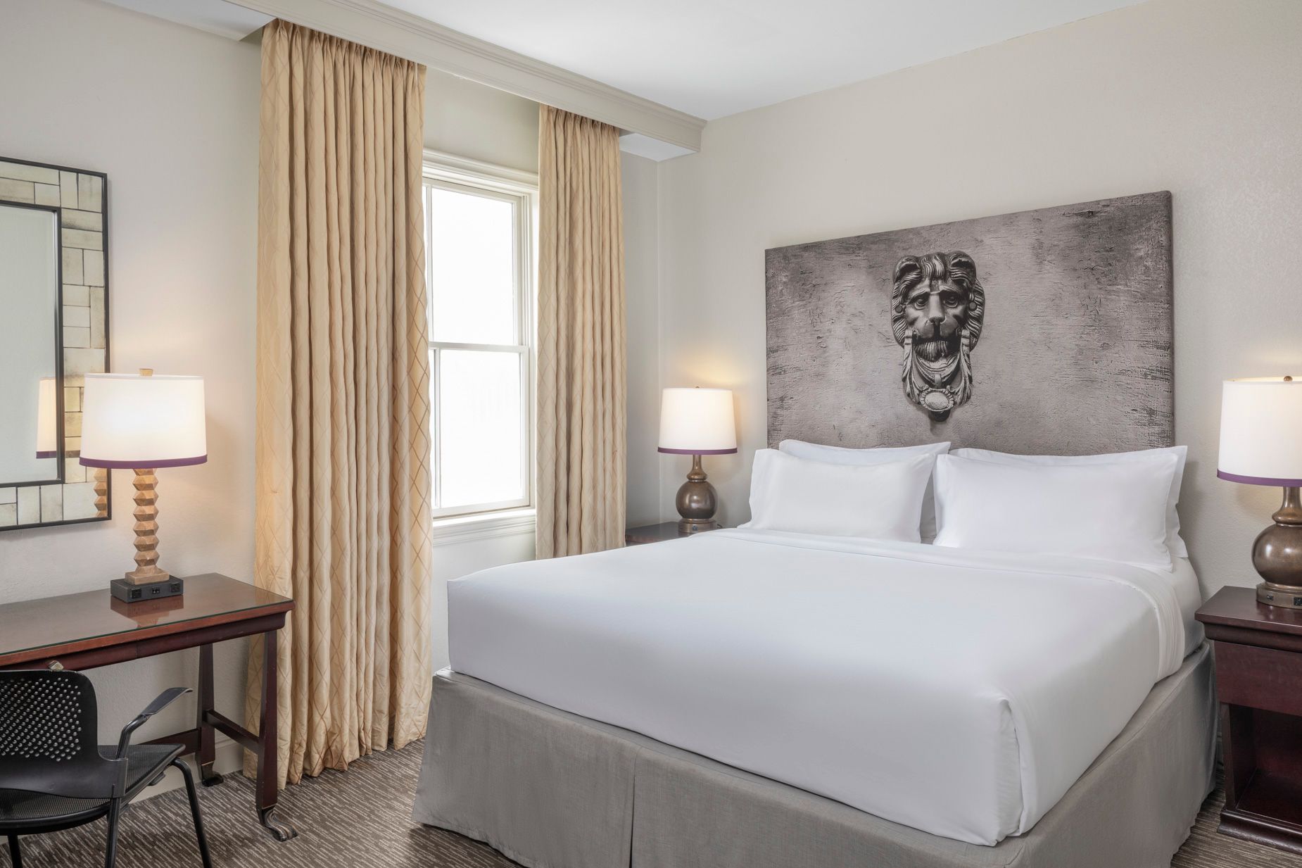 Bedroom in standard suite.
