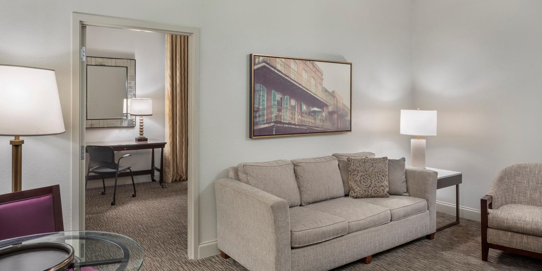 Living room in standard suite.