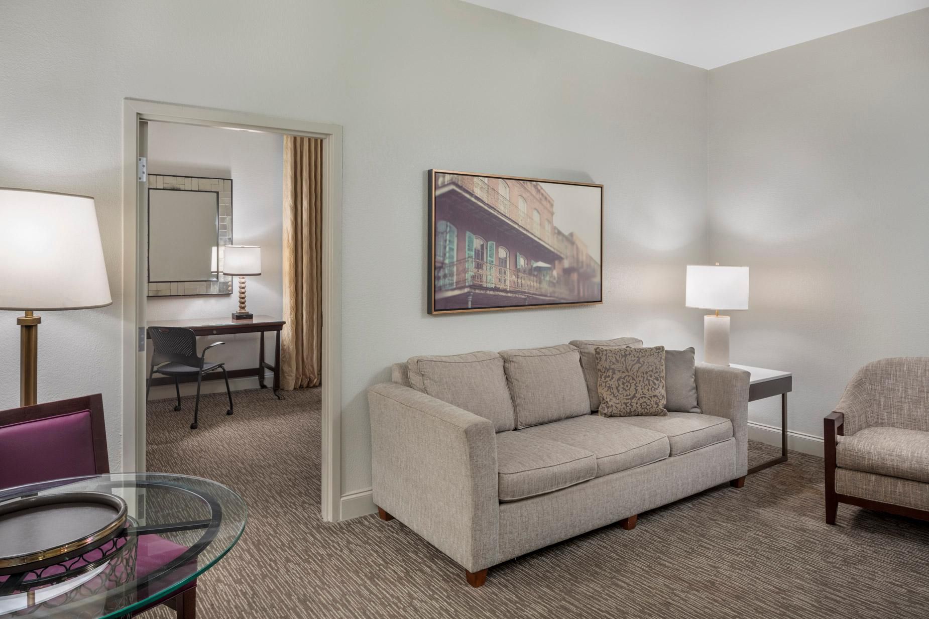 Living room in standard suite.