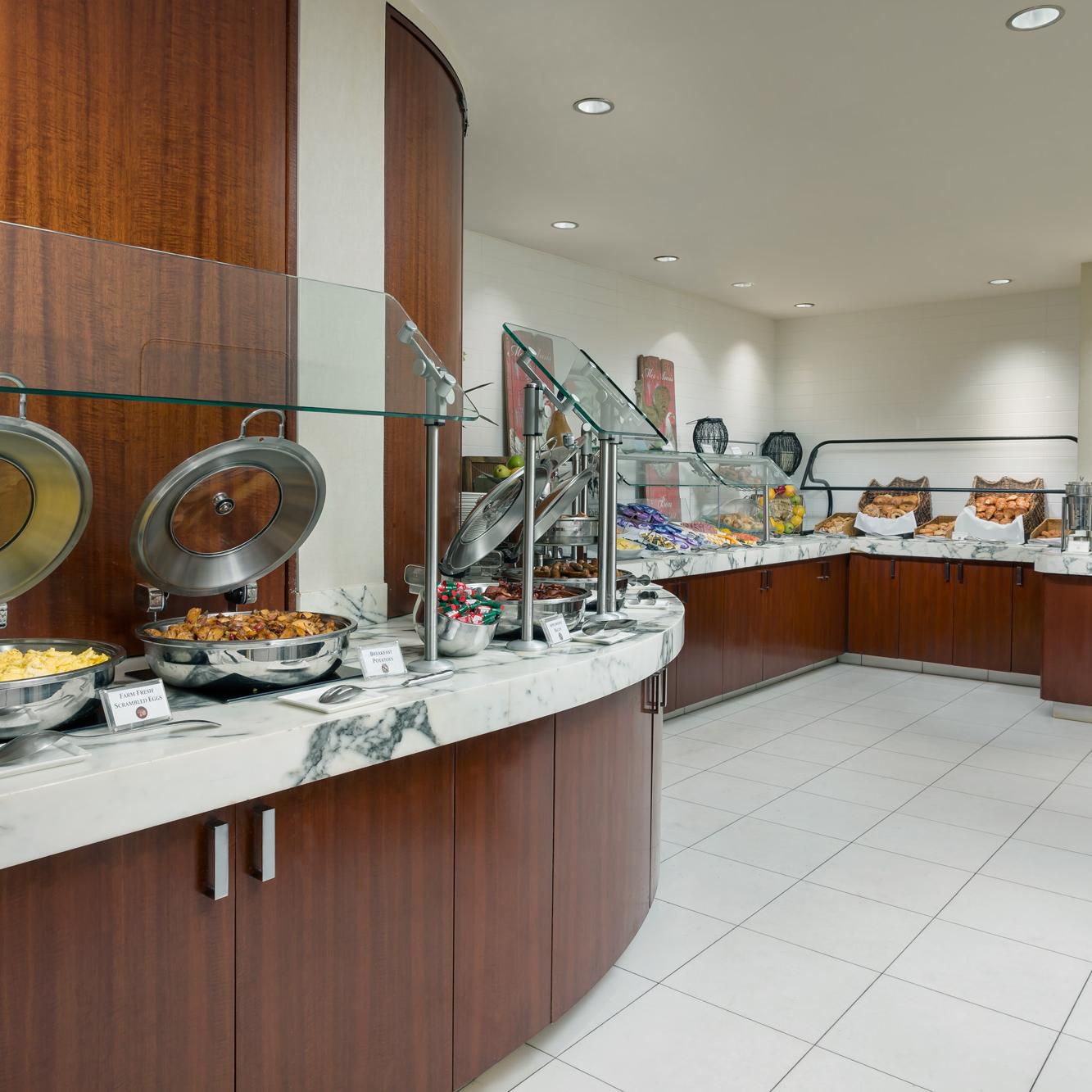 Breakfast Buffet with a large selection of hot and cold items