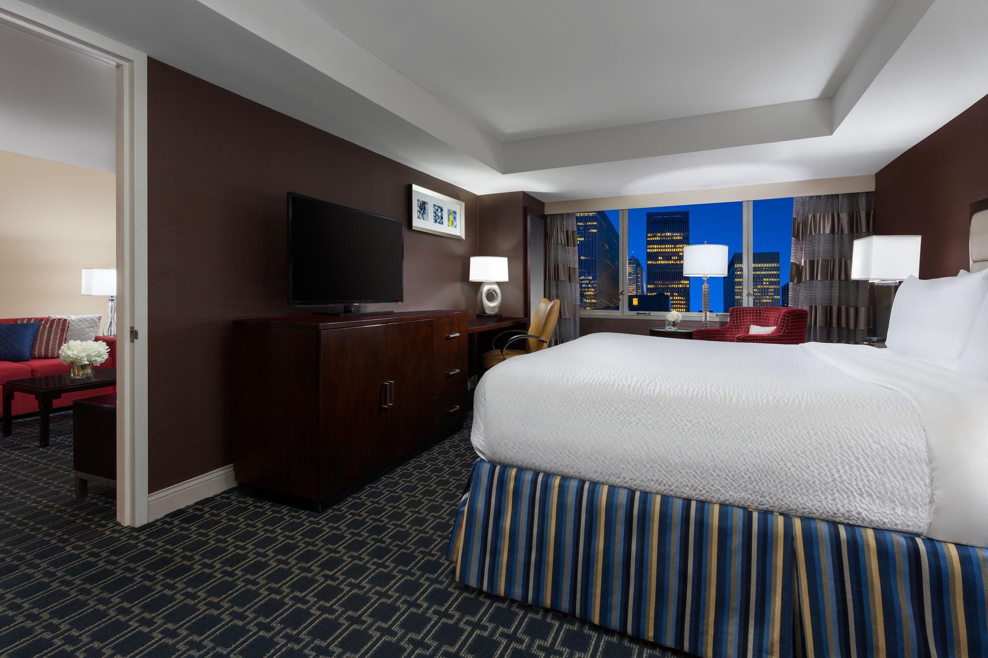 Our junior one bedroom suites offer a separate living room 