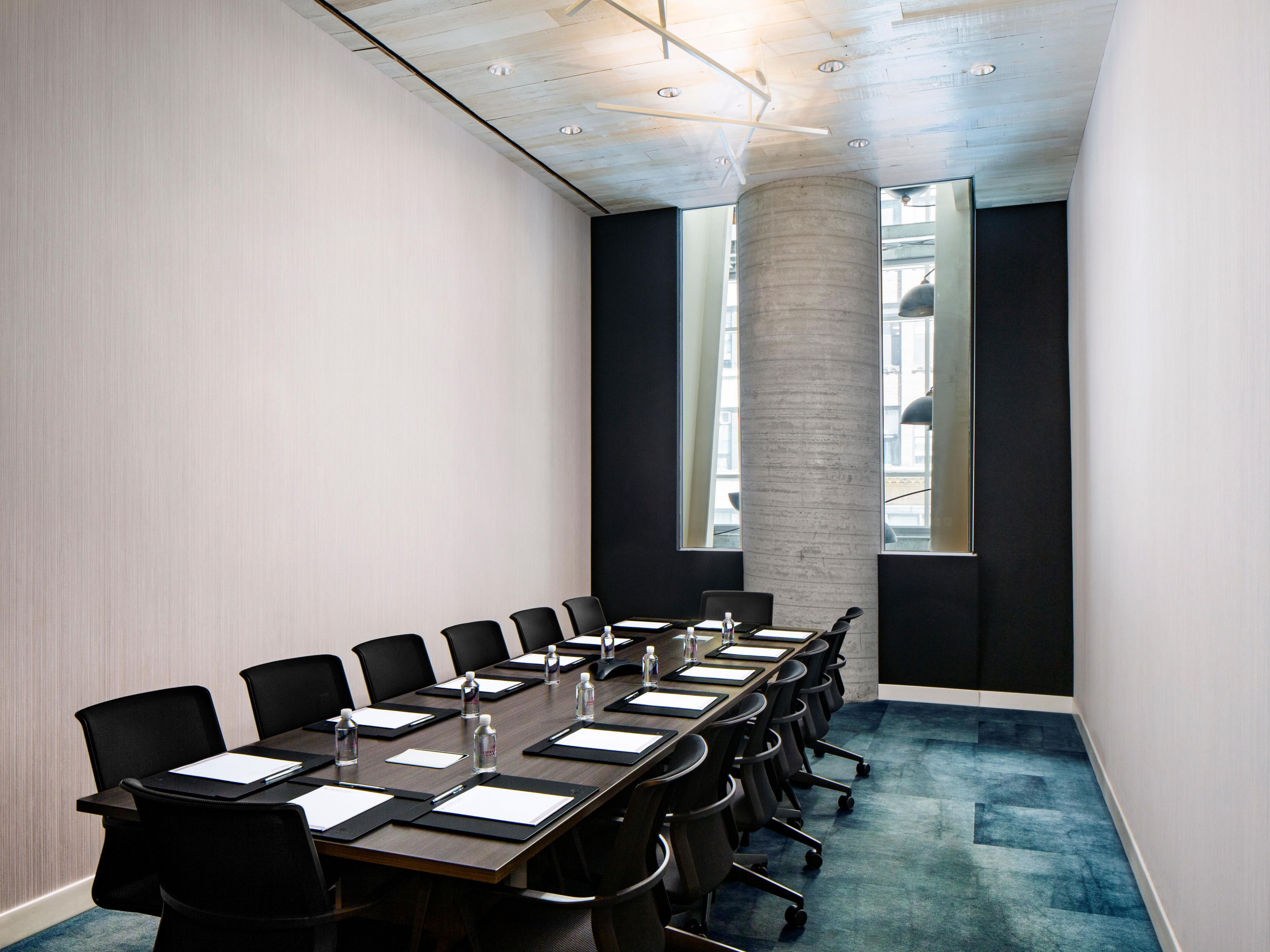 Our dedicated board room, Midtown can accommodate up to 14 guests.  High ceilings, natural light, plug and play technology and our dedicated Meeting Director will ensure that your next event exceeds your expectations.  Check our offers page for any current promotions and book with us today.