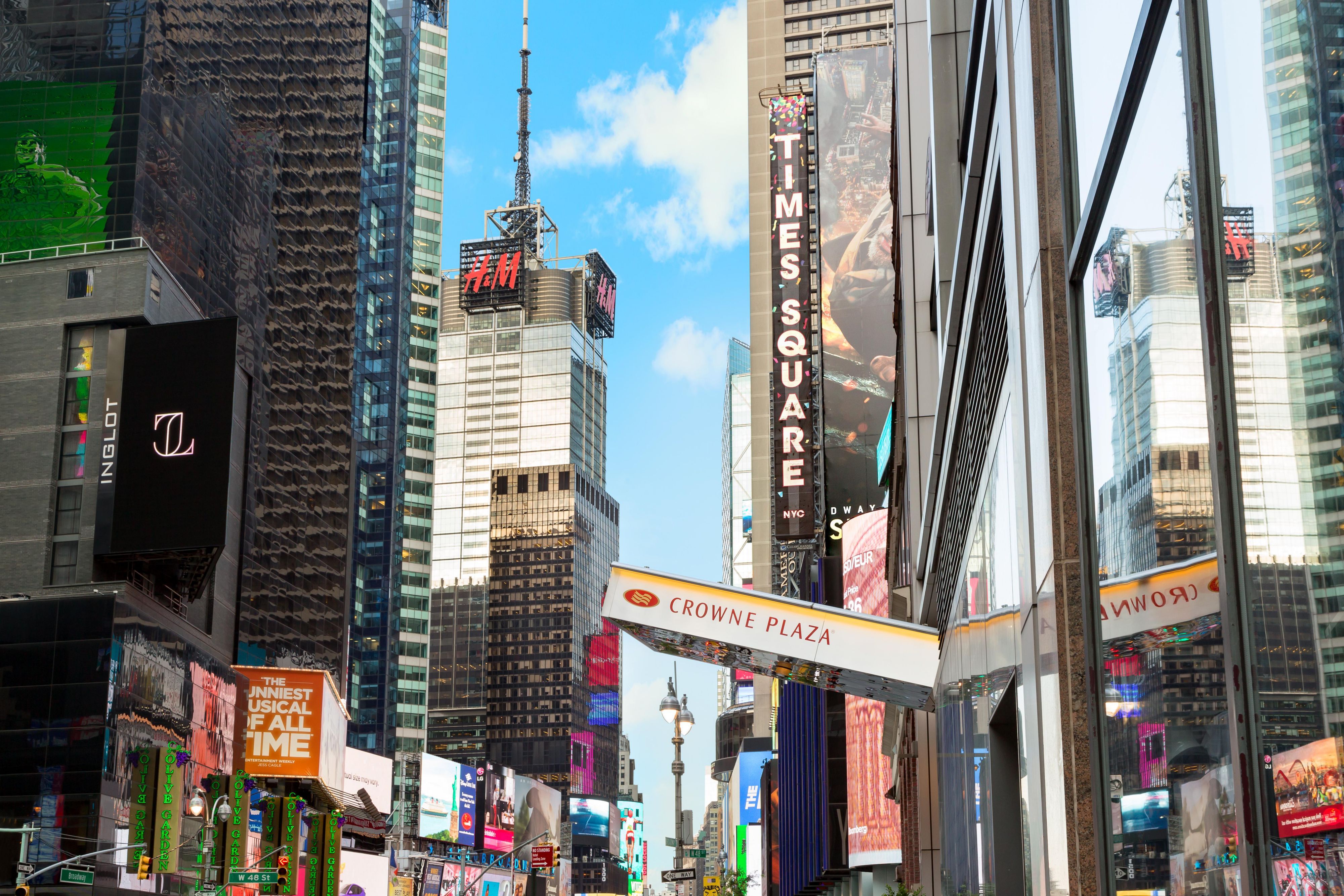 Our front entrance puts you on Broadway in Times Square!