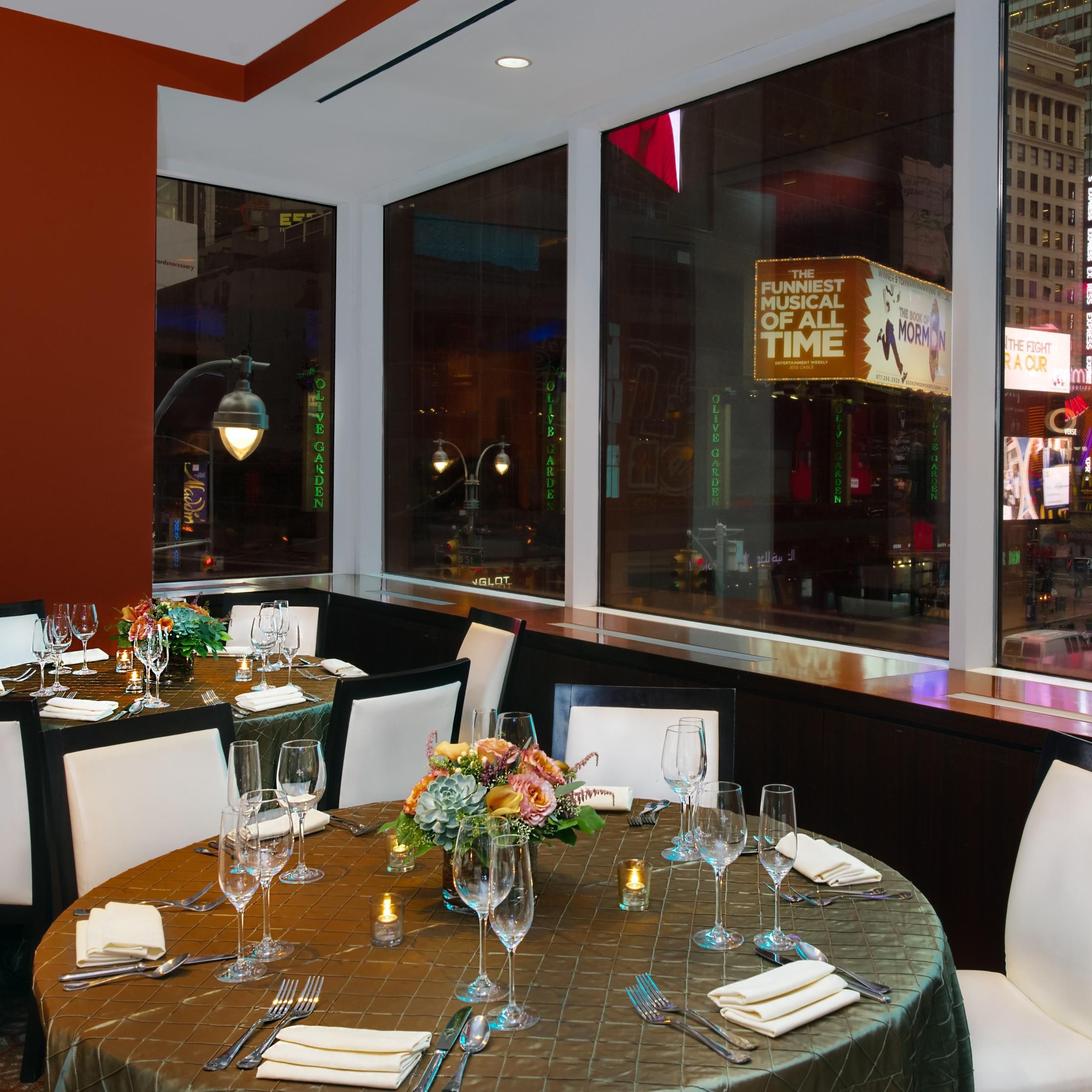 Private Reception overlooking Times Square in Brasserie 1605