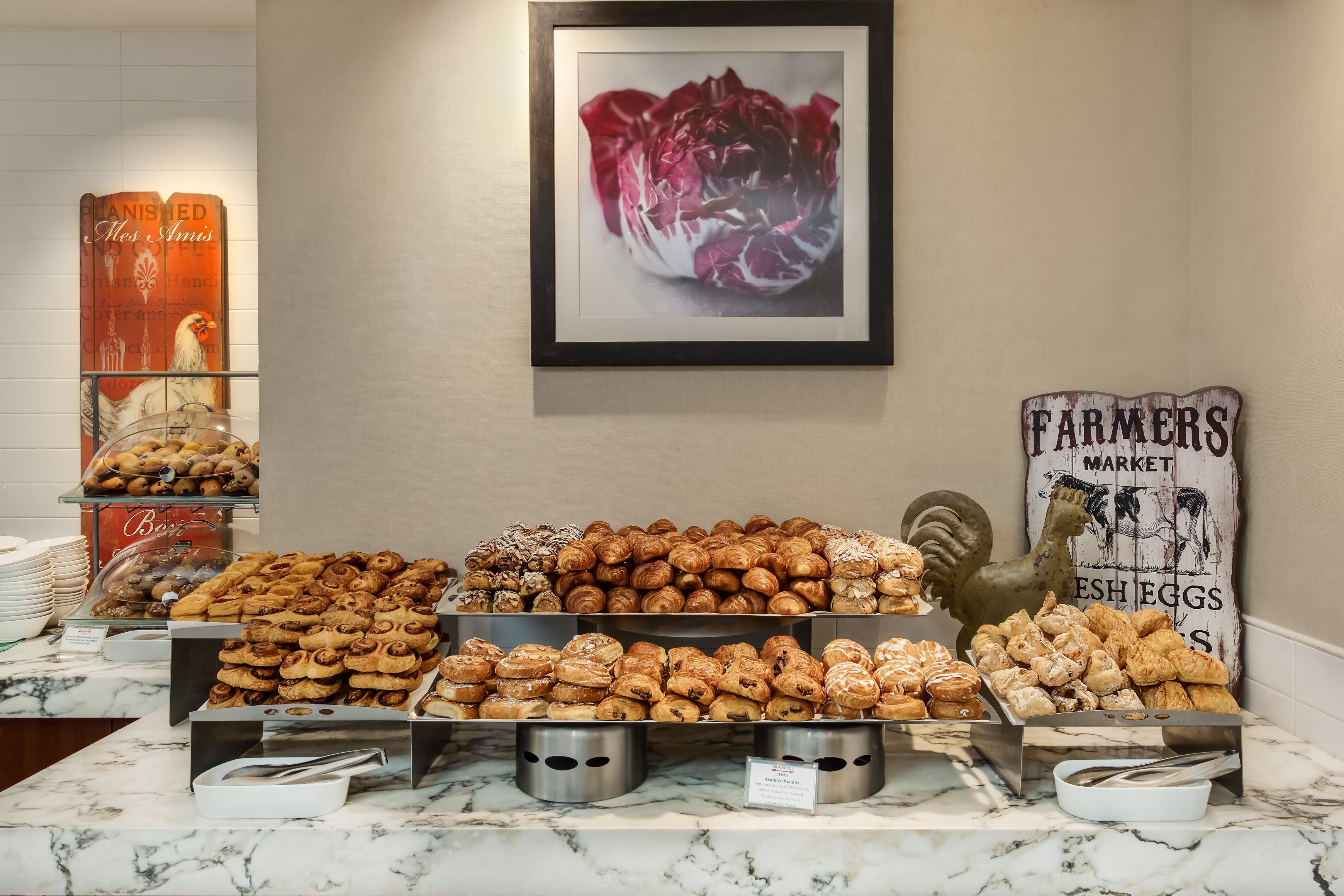 Freshly baked pastries every morning in Brasserie 1605