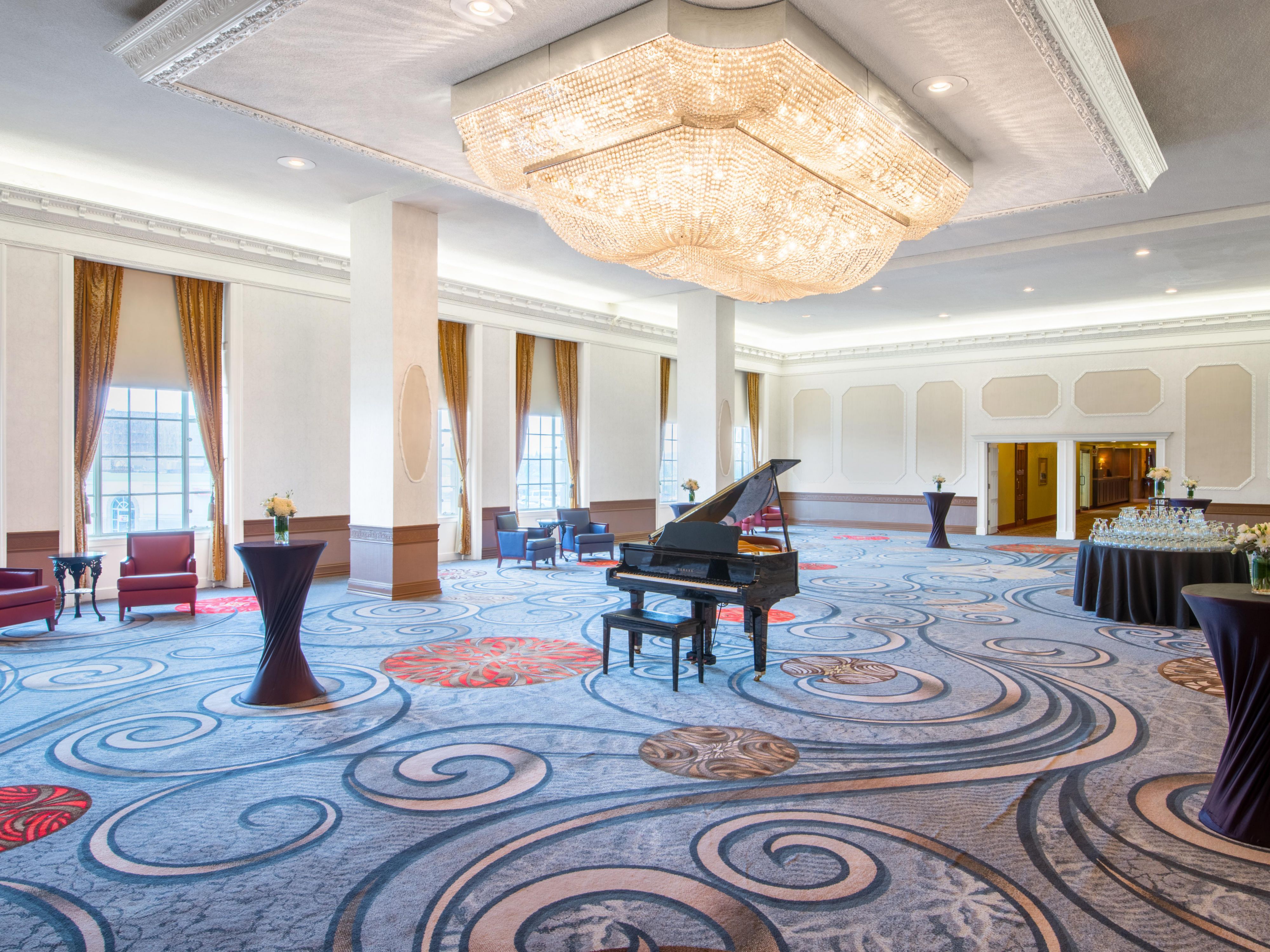 Reserve your upcoming gathering or business meeting with us today.  We are a historical venue offering a comprehensive event package and can accommodate your social distancing needs.  We feature over 15,000 square feet of function space.