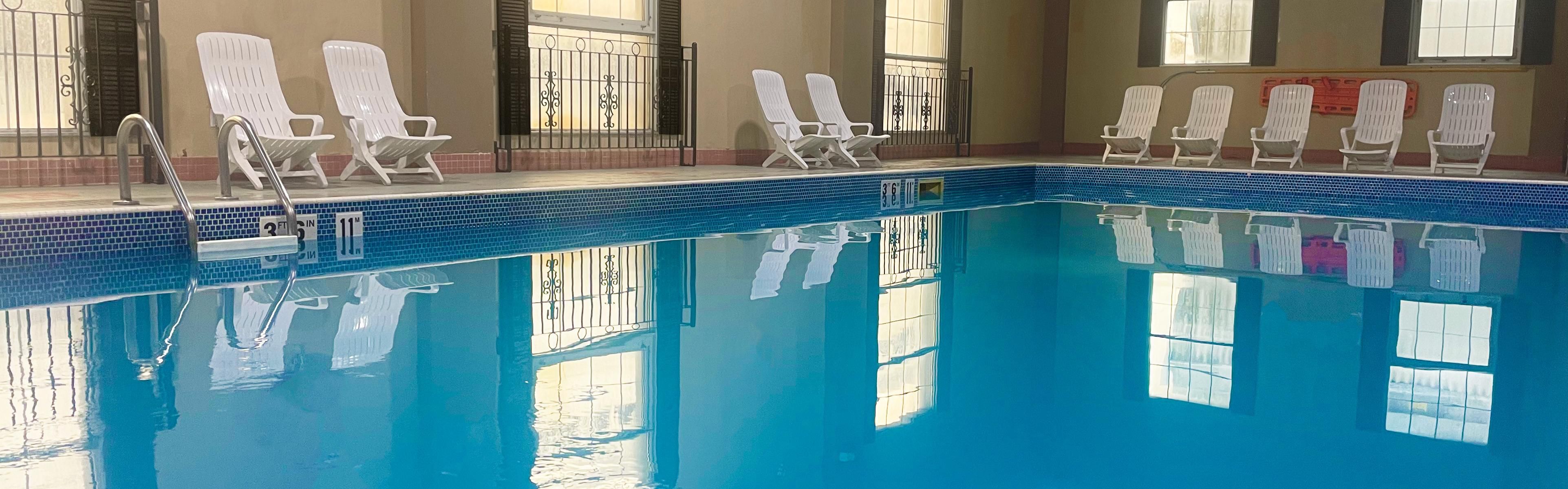 Enjoy our large heated indoor swimming pool