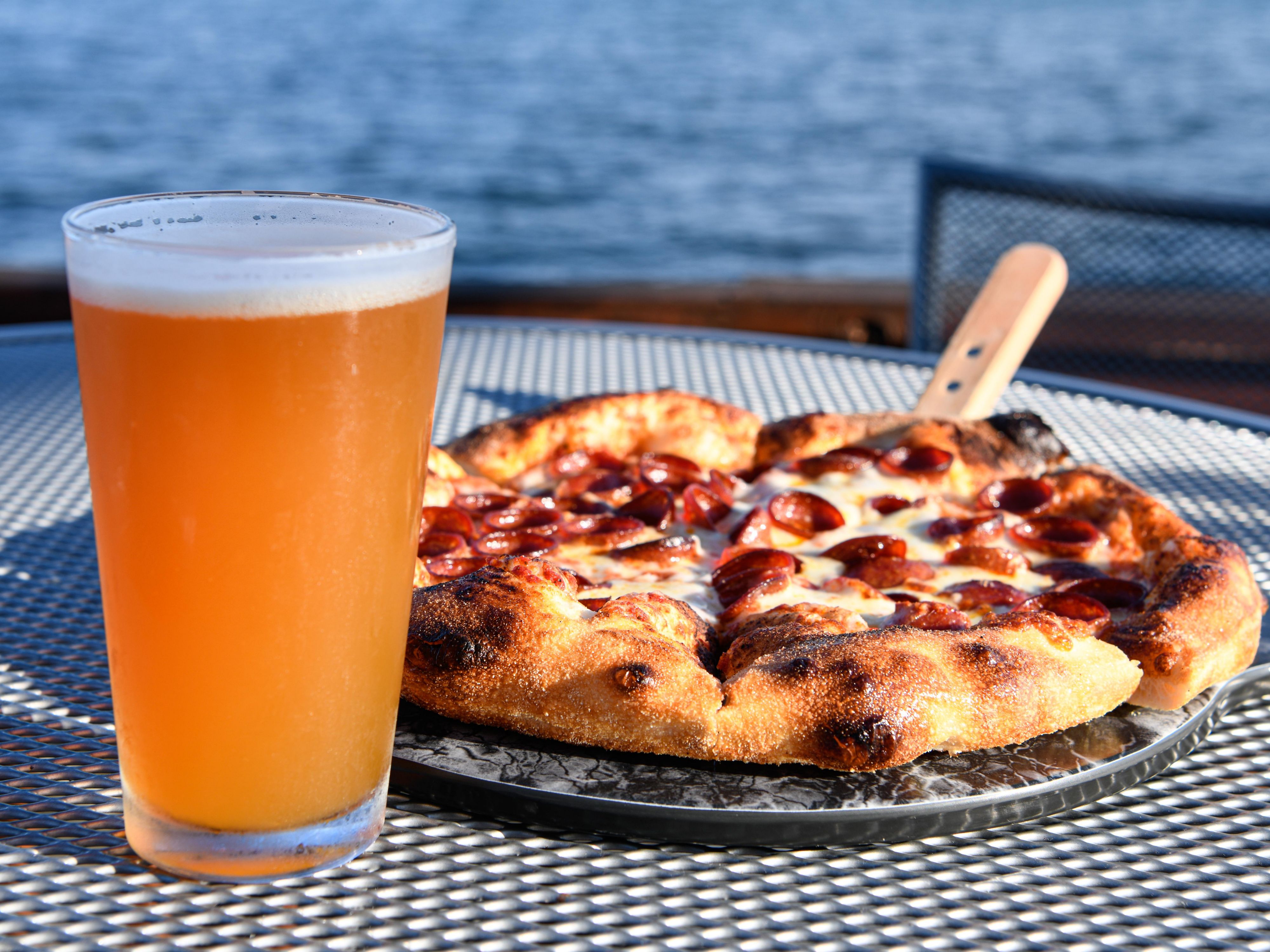 Beer and pizza