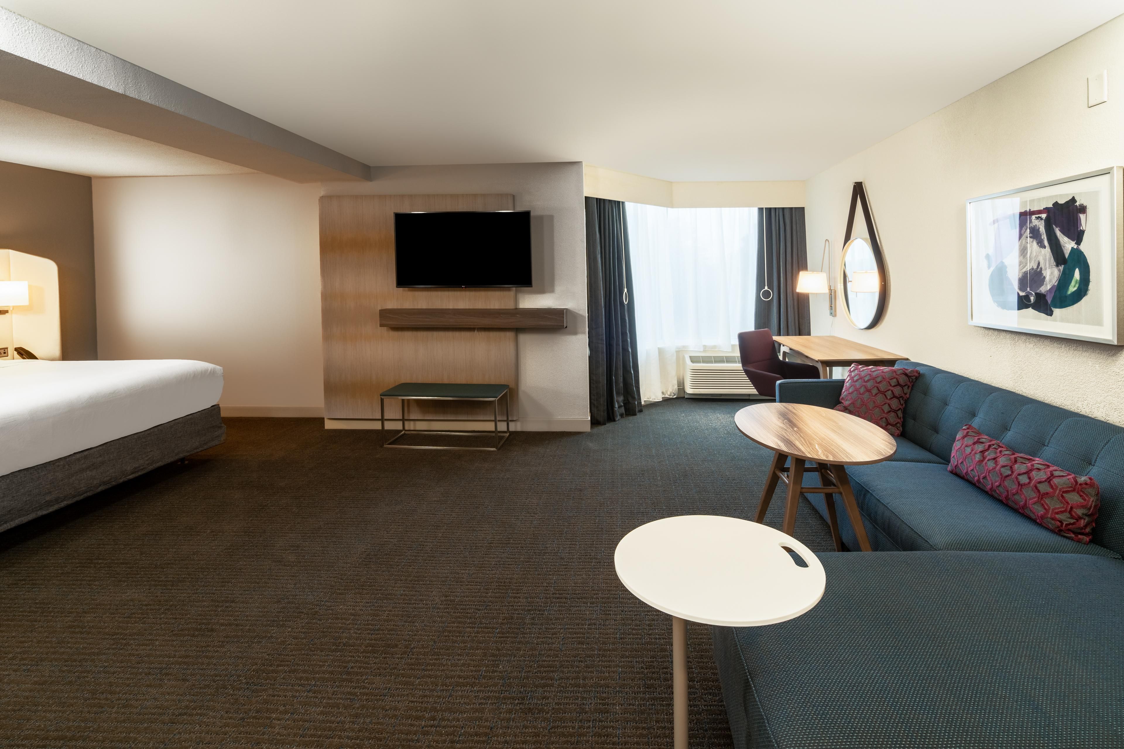 Our Junior Suites have separate seating and sleeping space!