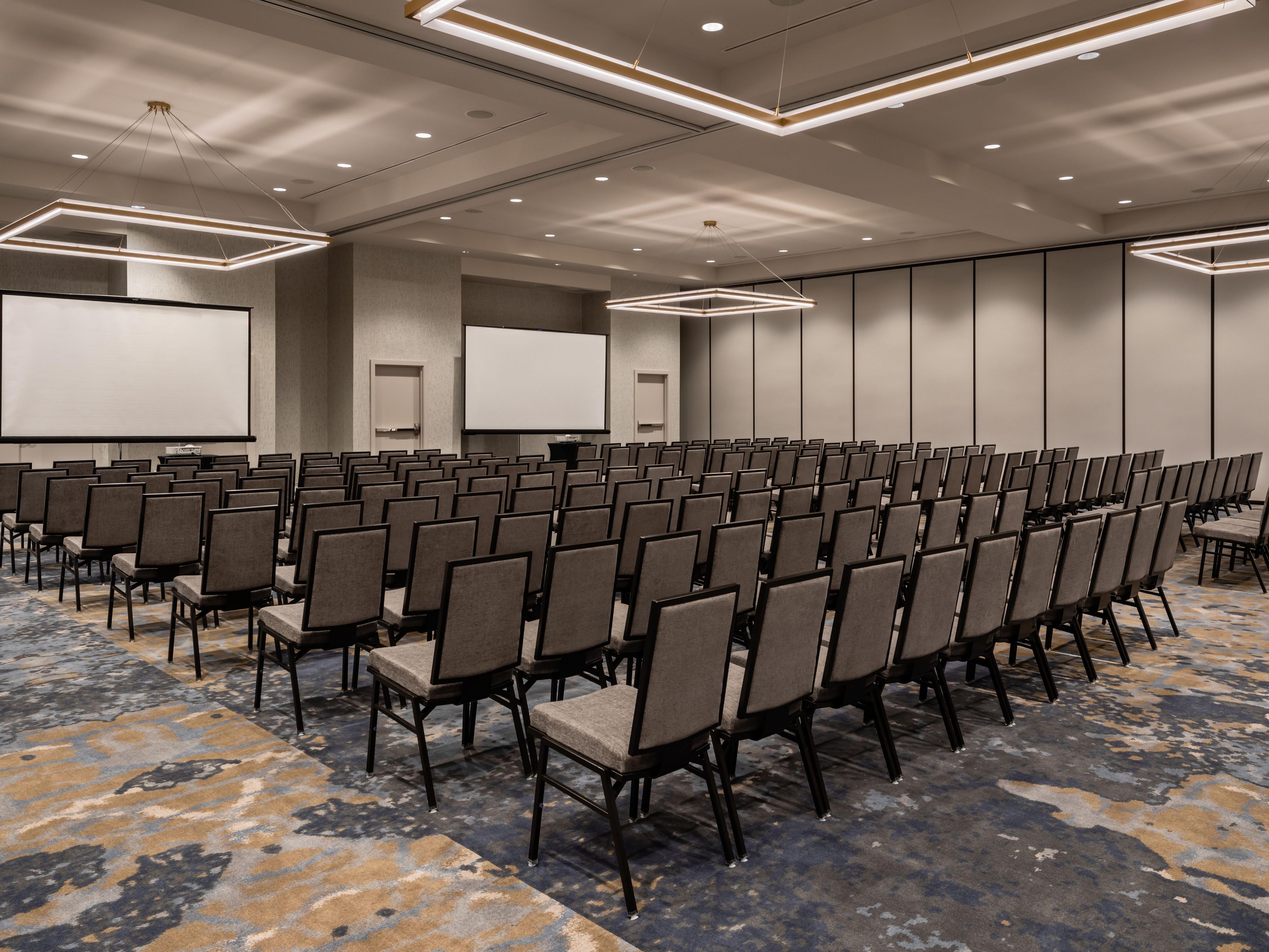 Host your next event in our hotel's flexible meeting space with over 10,000 square feet. All rooms feature audiovisual technology to ensure successful meetings. Our ballroom opens up to an outdoor terrace and is the perfect place for military and government events. Our hotel's Meetings Director will help you plan an unforgettable event.
