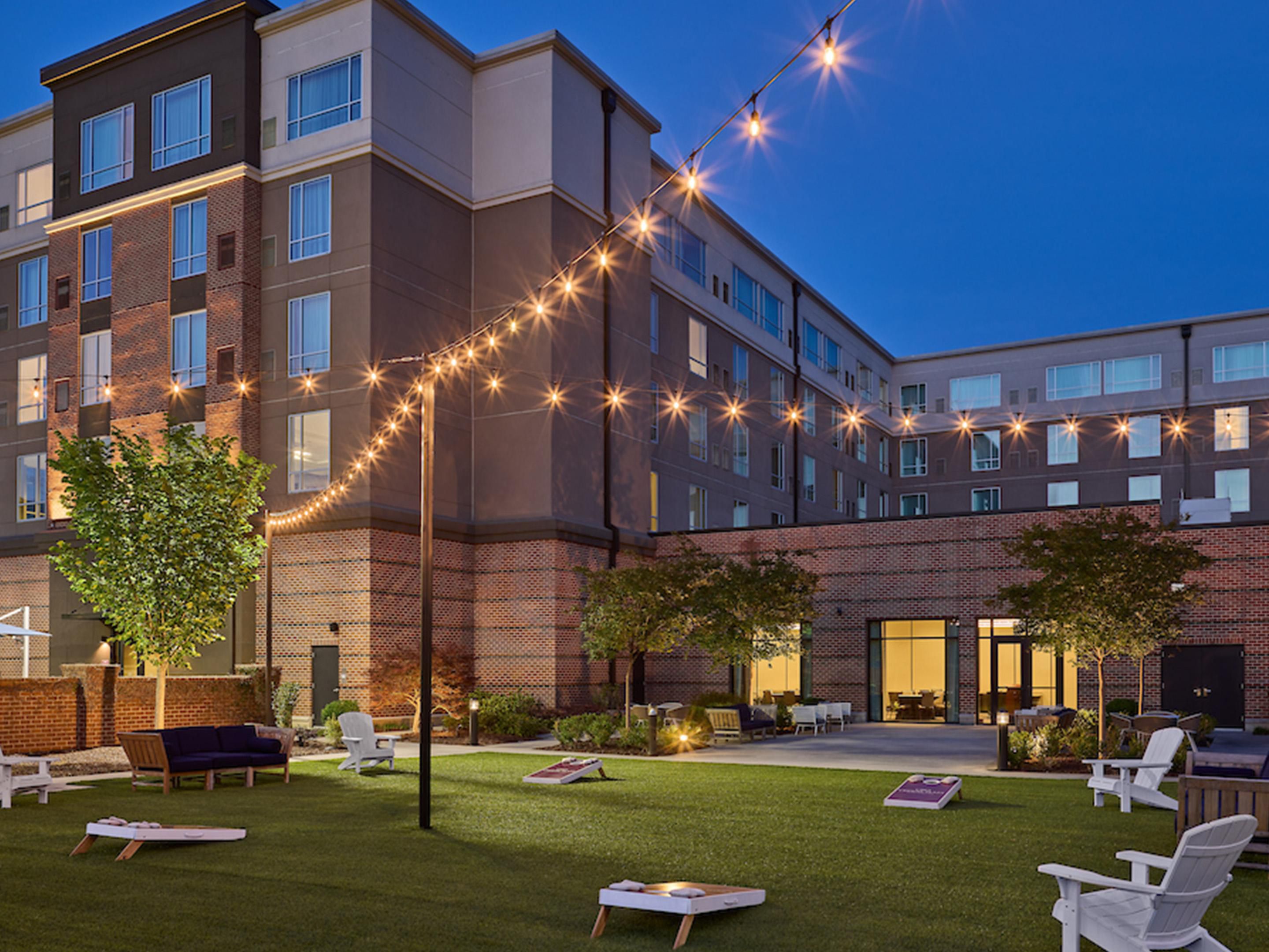 courtyard area of hotel