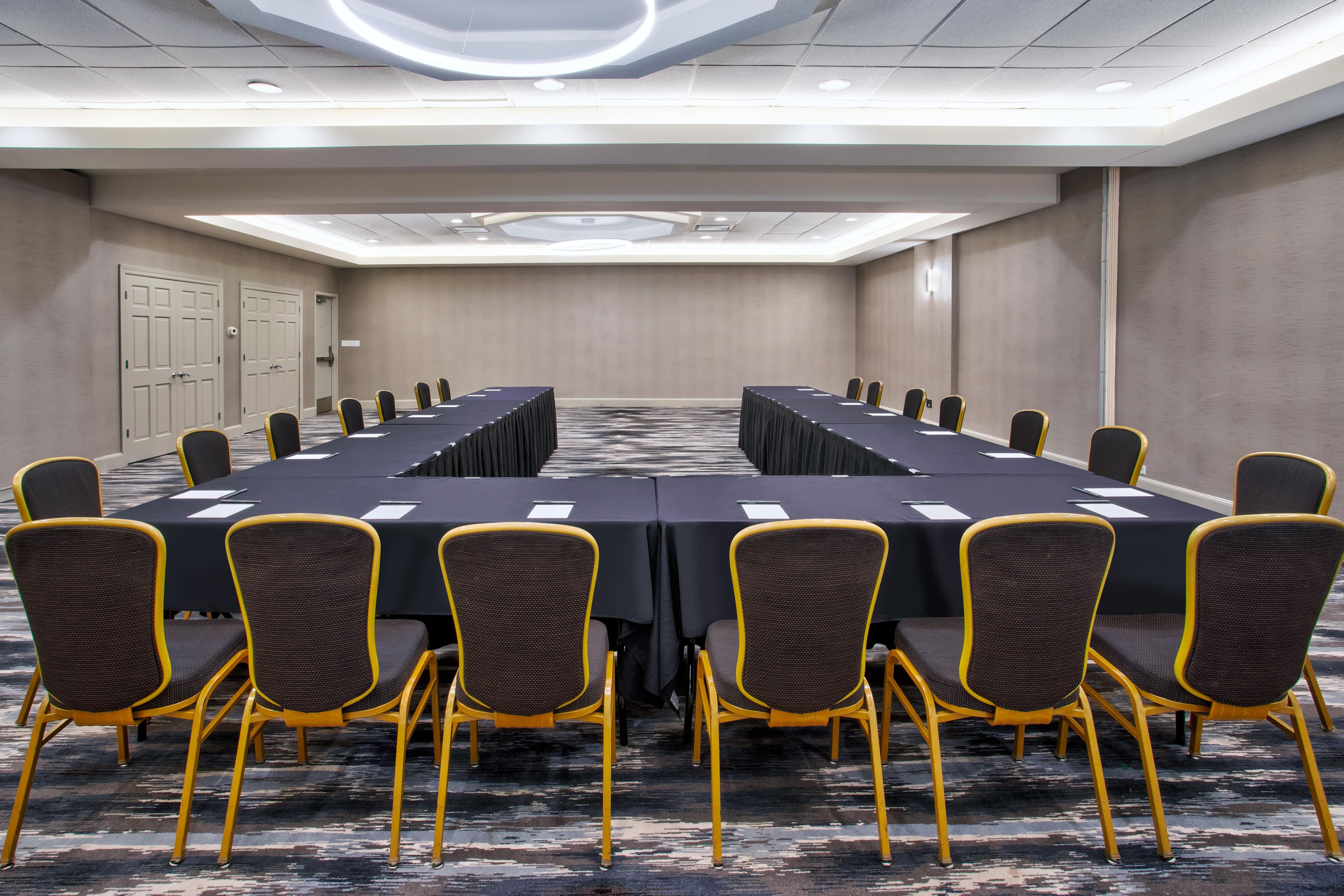 Senate meeting room with u-shaped table