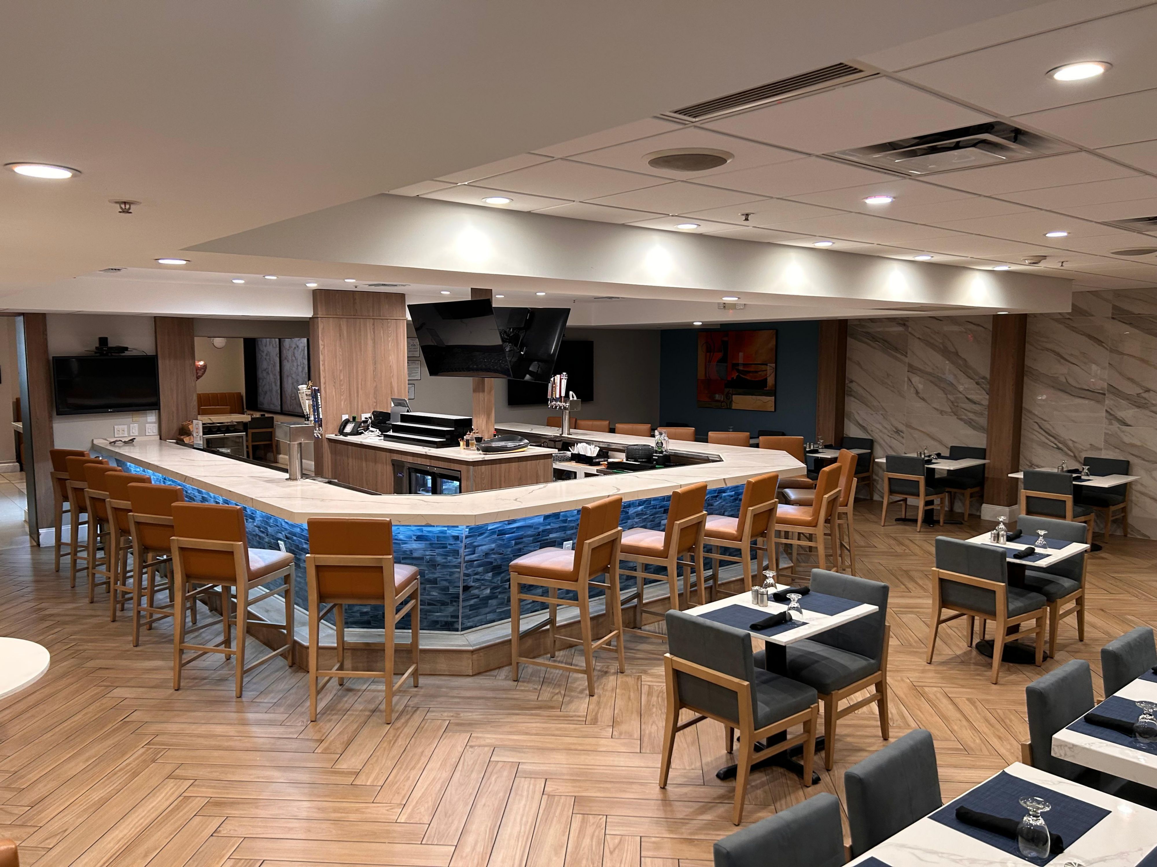 We offer a casual atmosphere that is perfect for dining.