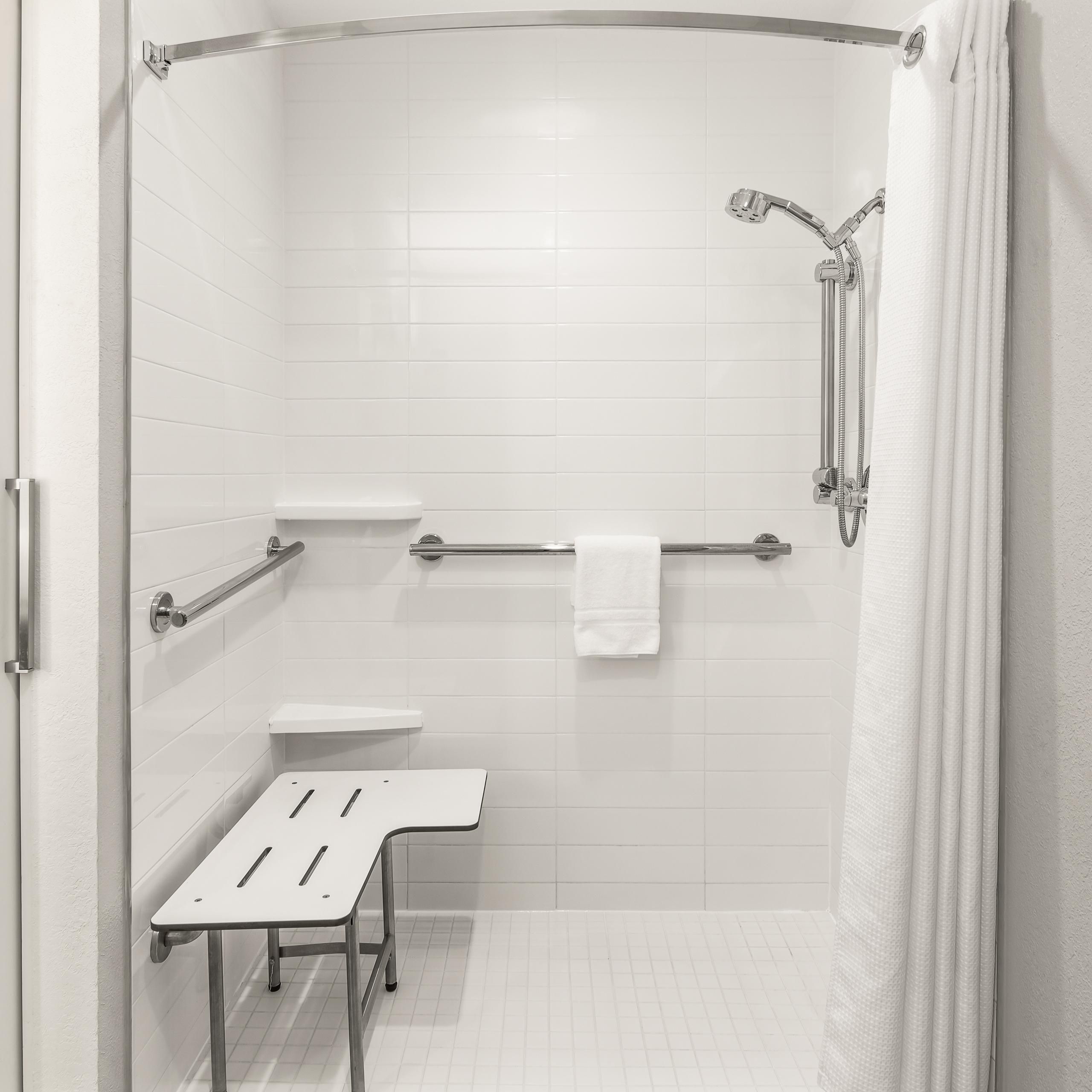 Modern and Clean Guest ADA Bathrooms with Walk In Showers