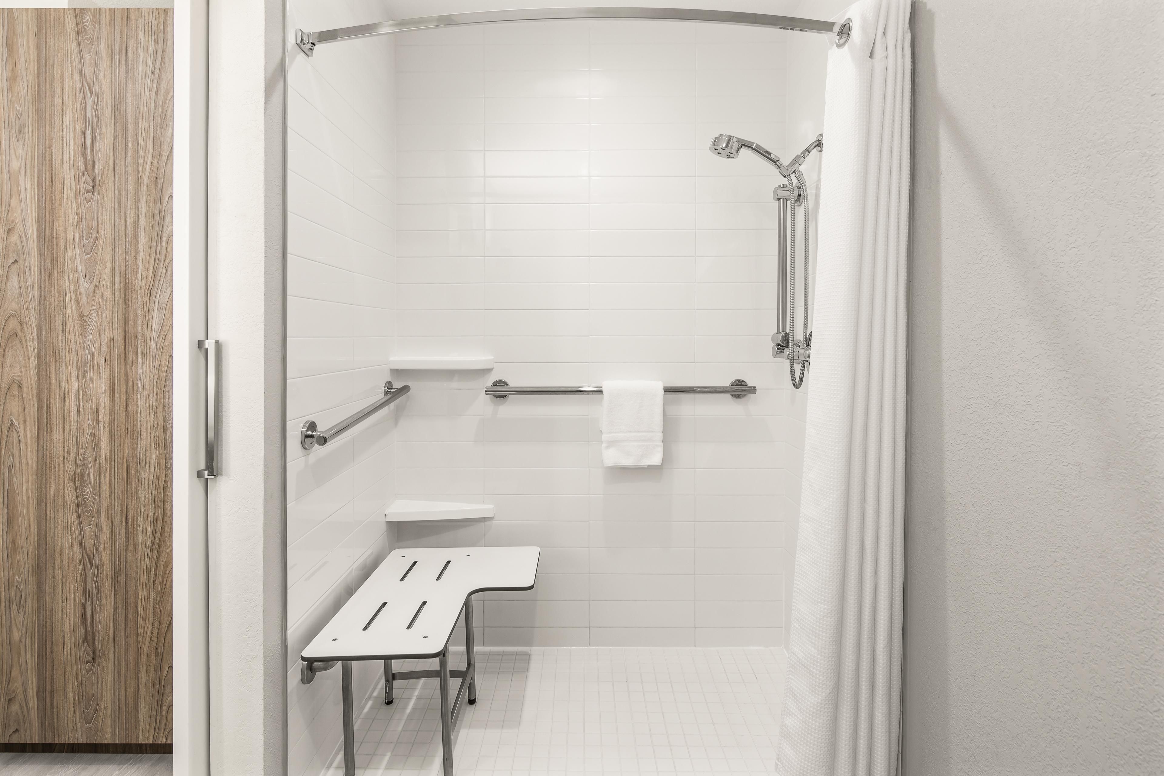 Modern and Clean Guest ADA Bathrooms with Walk In Showers