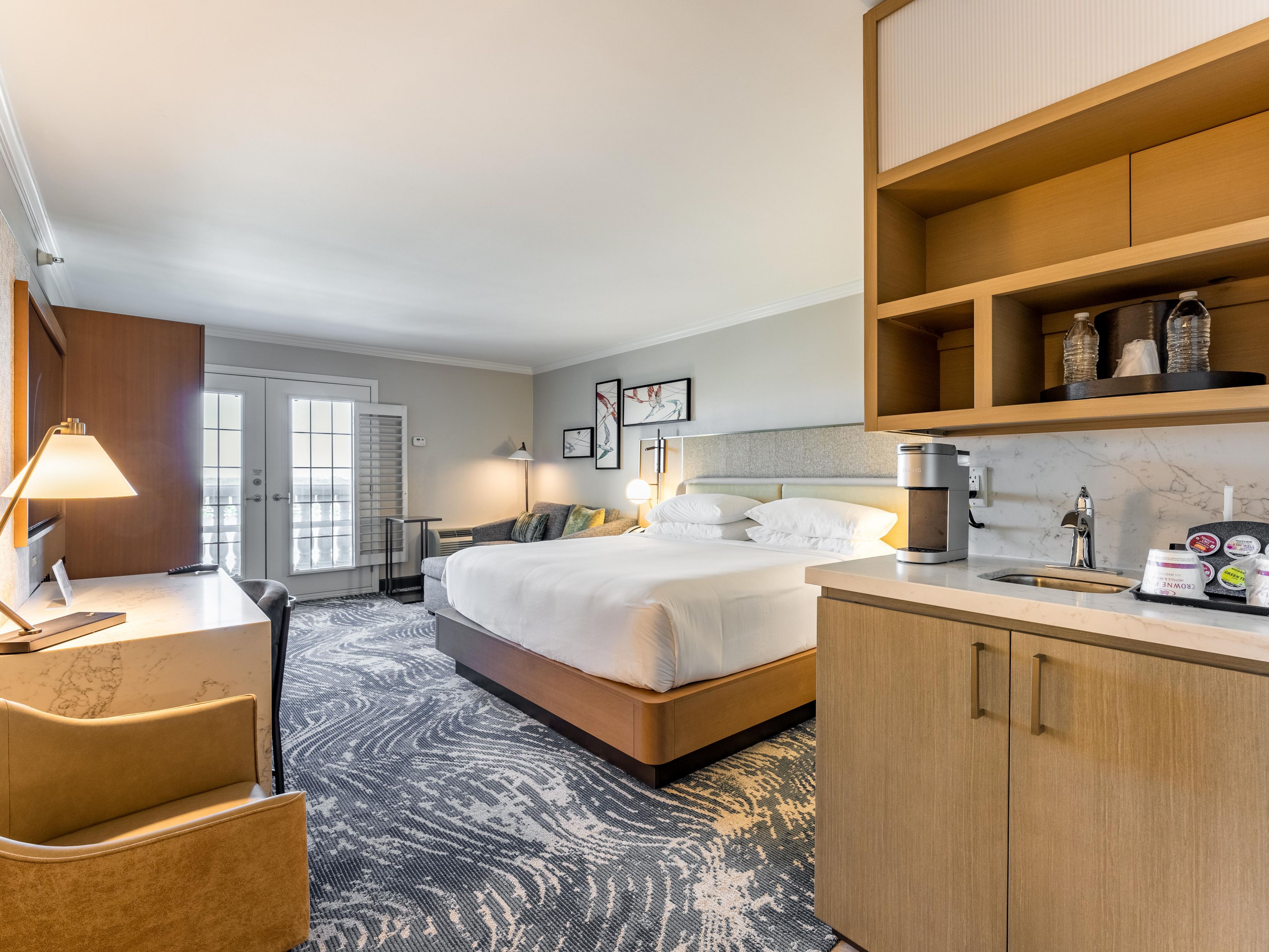 Newly renovated bedroom in our suites!