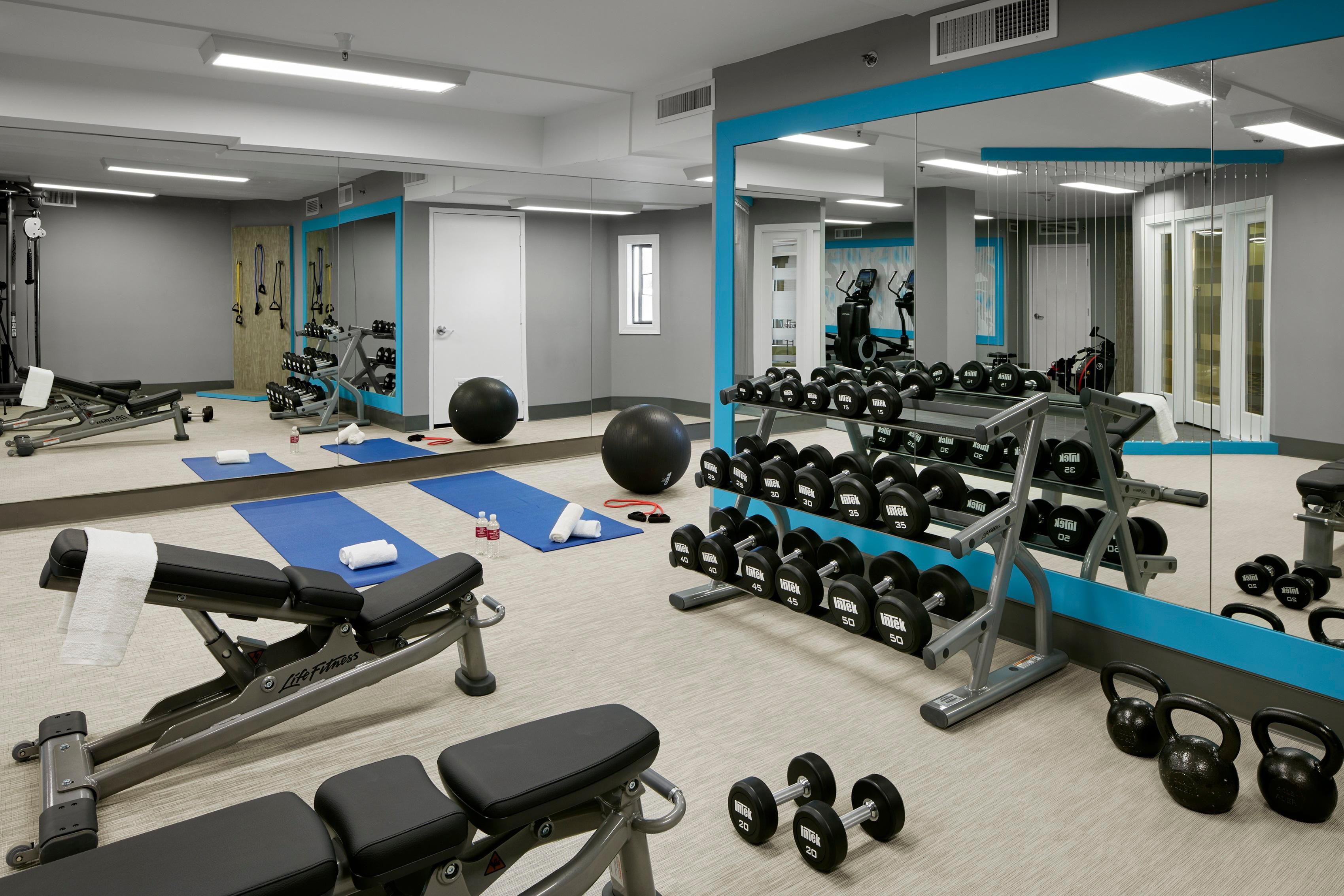 Keep up with your daily workout routine in our Fitness Center