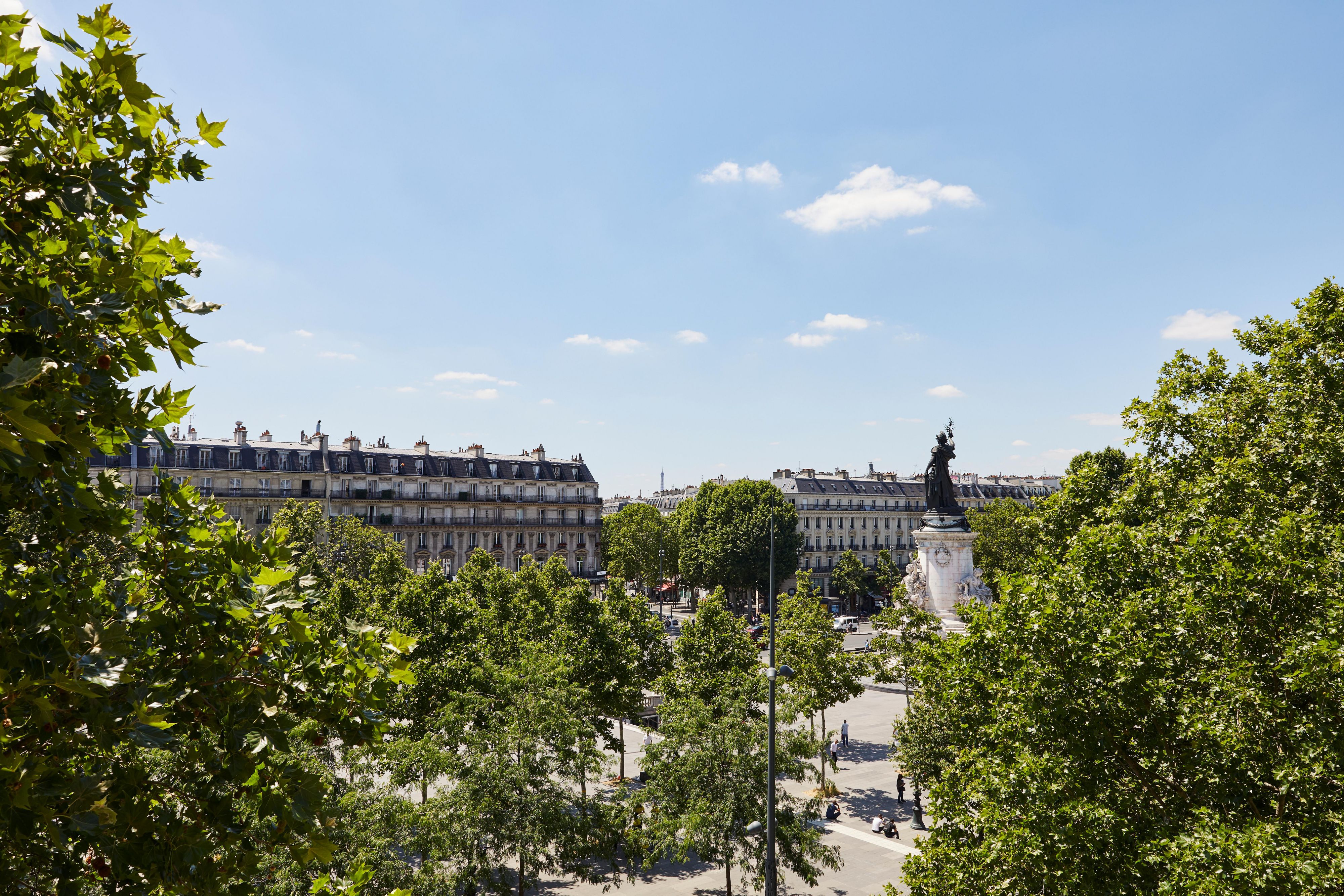 View of Place de la République from the hotel