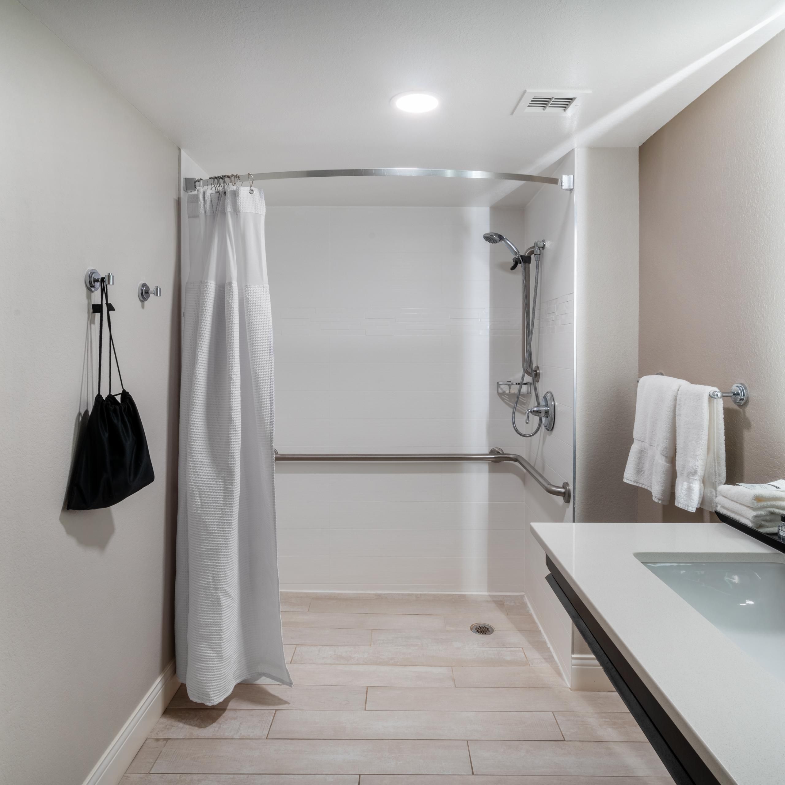 Guest Bathroom with Accessible Roll-in Shower