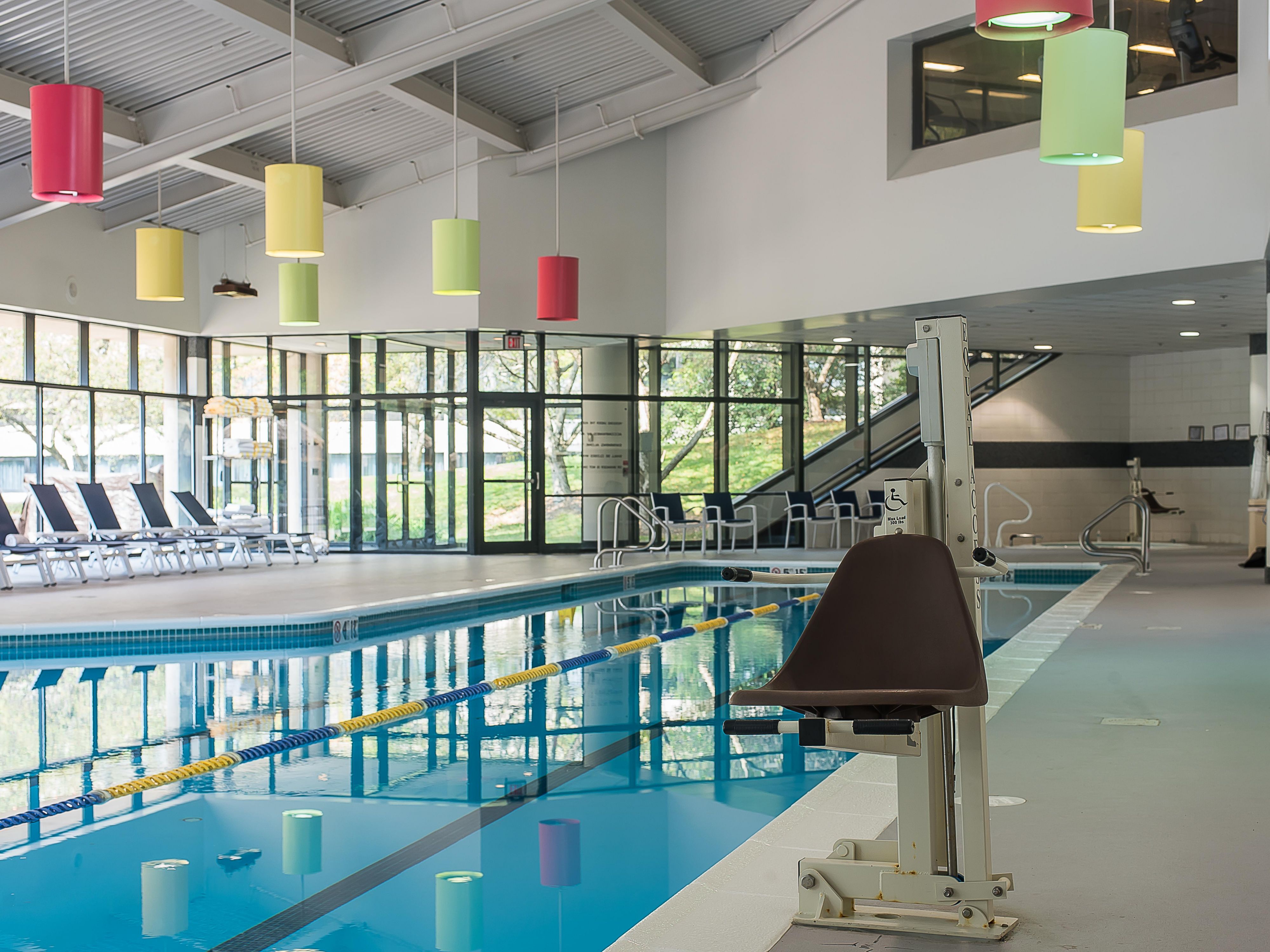 Rejuvenate in our Olympic size indoor heated lap pool and spa tub. The Fitness Center offers cardio, weight and strength training equipment to accommodate every workout regimen. Sports lovers will be excited to play squash, racquet ball and basketball on our private courts. Take in a game of tennis at the Princeton Tennis Academy!