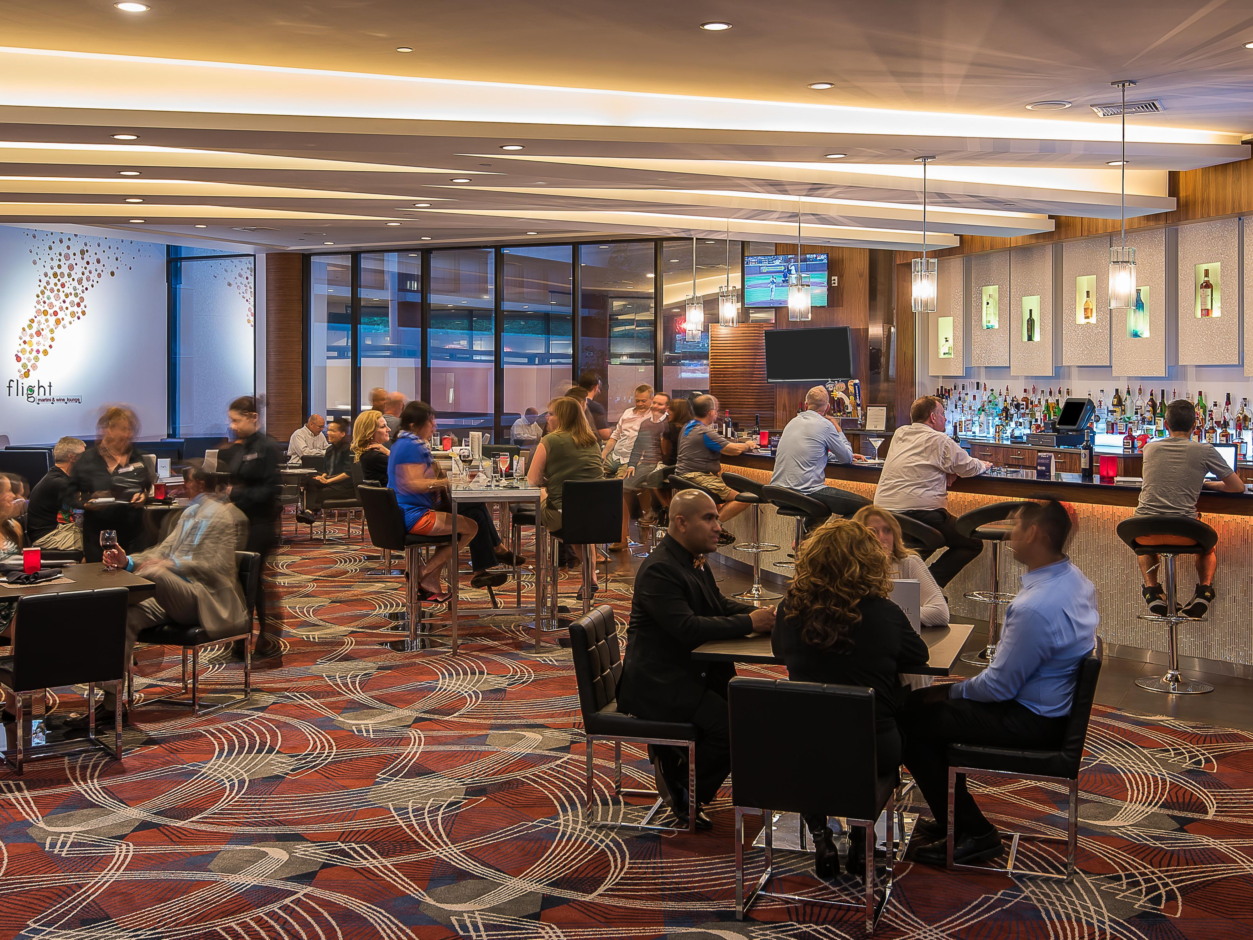 Start your day with breakfast at The Forrestal Grille, offering an a la carte menu on weekdays and a buffet on weekends, plus dinner daily. In the evening, unwind at Flight, our Martini and Wine Lounge, serving wine flights, specialty martinis, and craft beer. Meet, mix, and mingle at our Happy Hour from 4:30 PM to 6:30 PM, Monday to Thursday. 