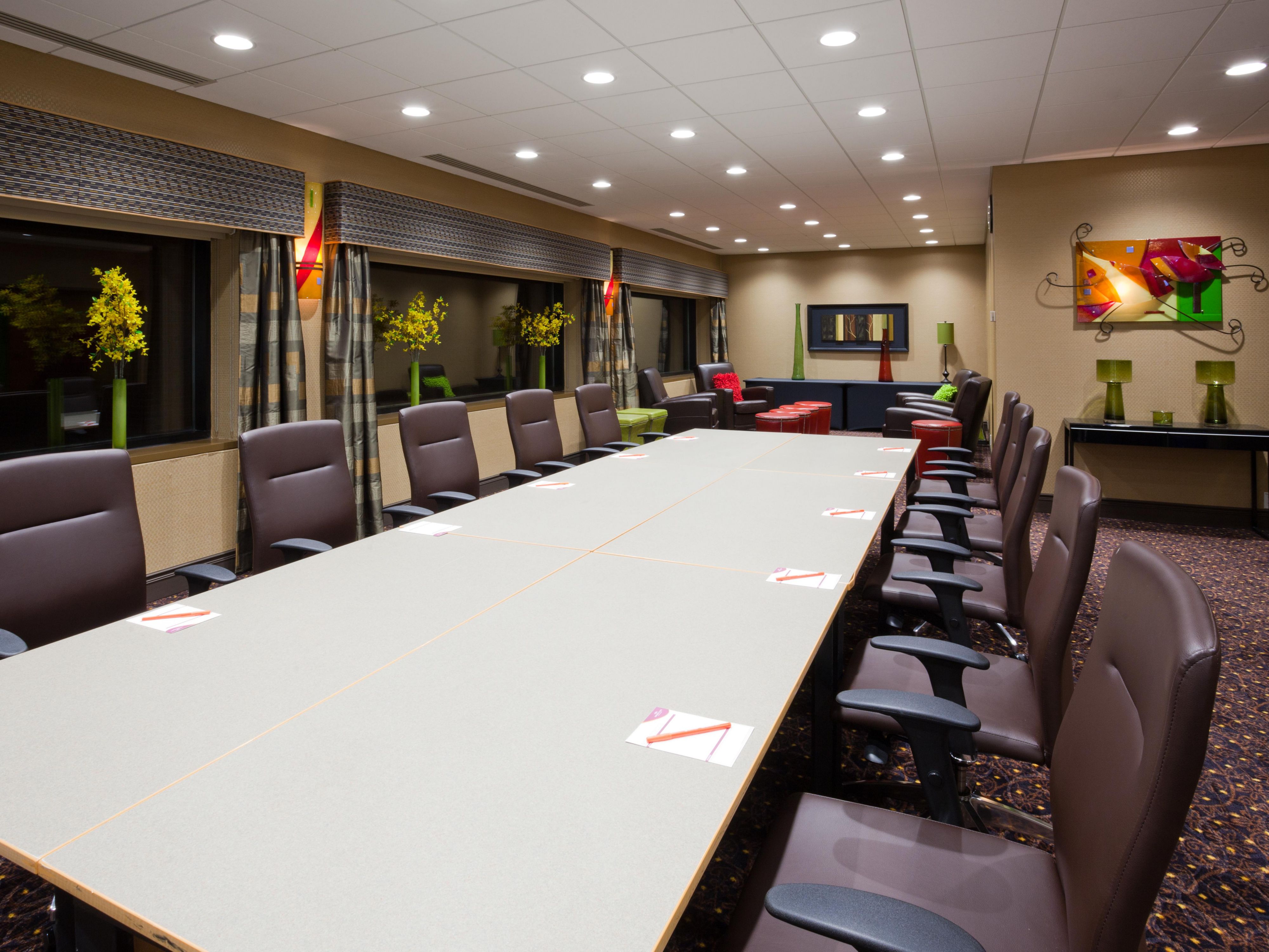 Safety is our top priority when having in person meetings. Our Clean Connect Day Meeting Package includes; a private sanitized meeting room, social distancing meeting sets, built-in A/V with virtual meeting options, served safe no-touch individual food and beverage options for breakfast, breaks, lunch and all service charges. 
