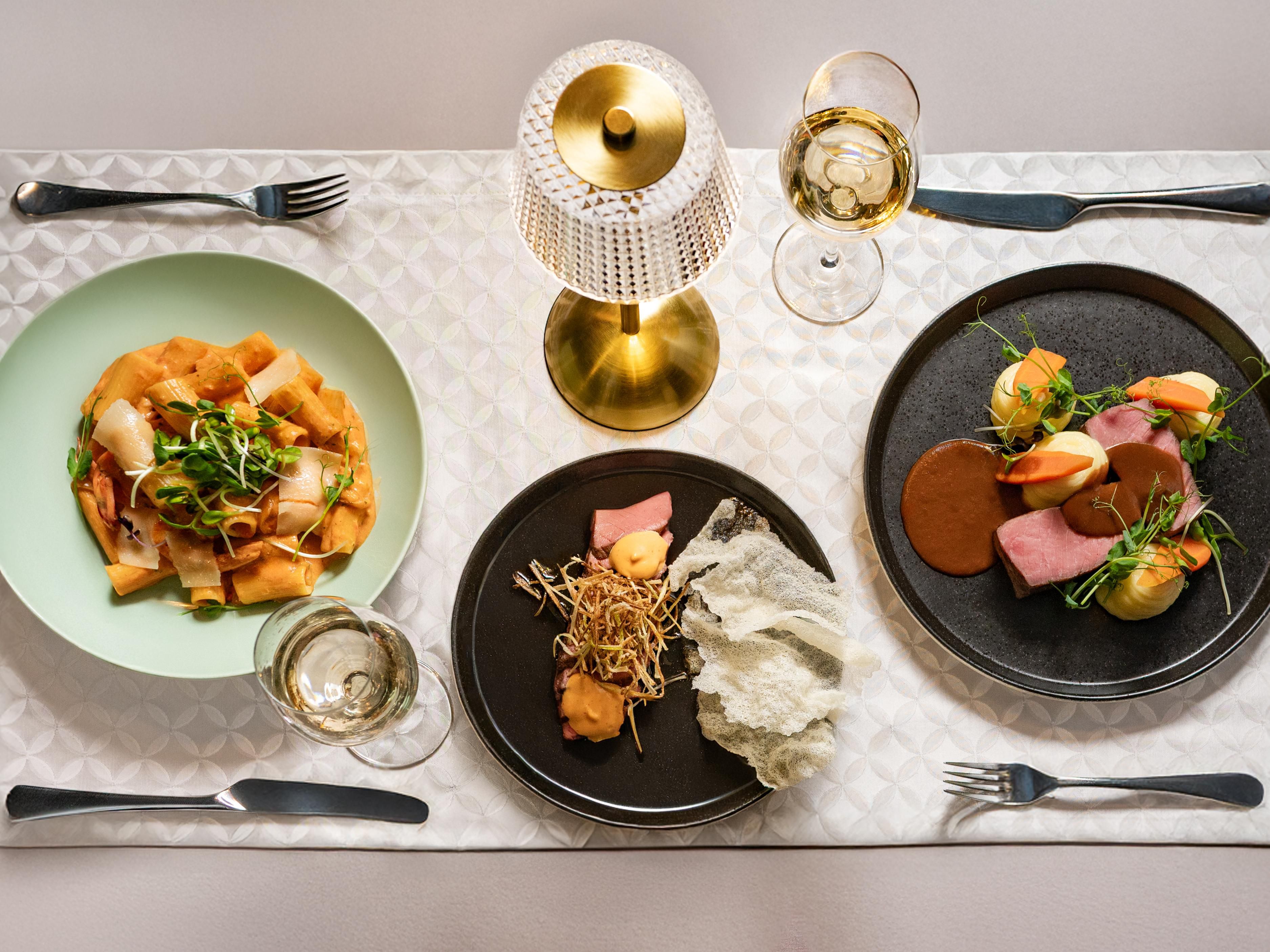 Our new menu introduces a fresh all-day dining concept inspired by Mediterranean ease and Asian precision. Seasonal ingredients, clean flavors, and thoughtful pairings define dishes designed for business lunches, relaxed dinners, and shared moments. Led by our Chef Executive Saša Popović, the menu reflects a modern, balanced approach to dining.