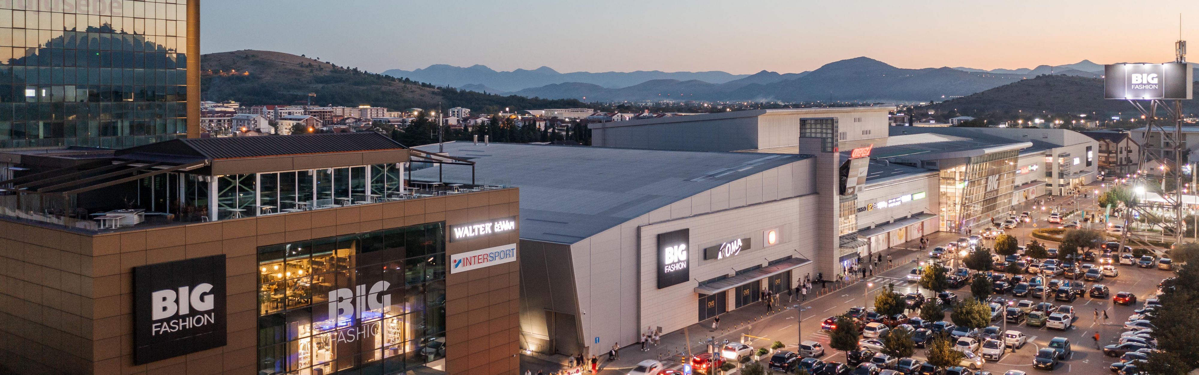 Das größte Shopping in Montenegro, unweit des Crowne Plaza 