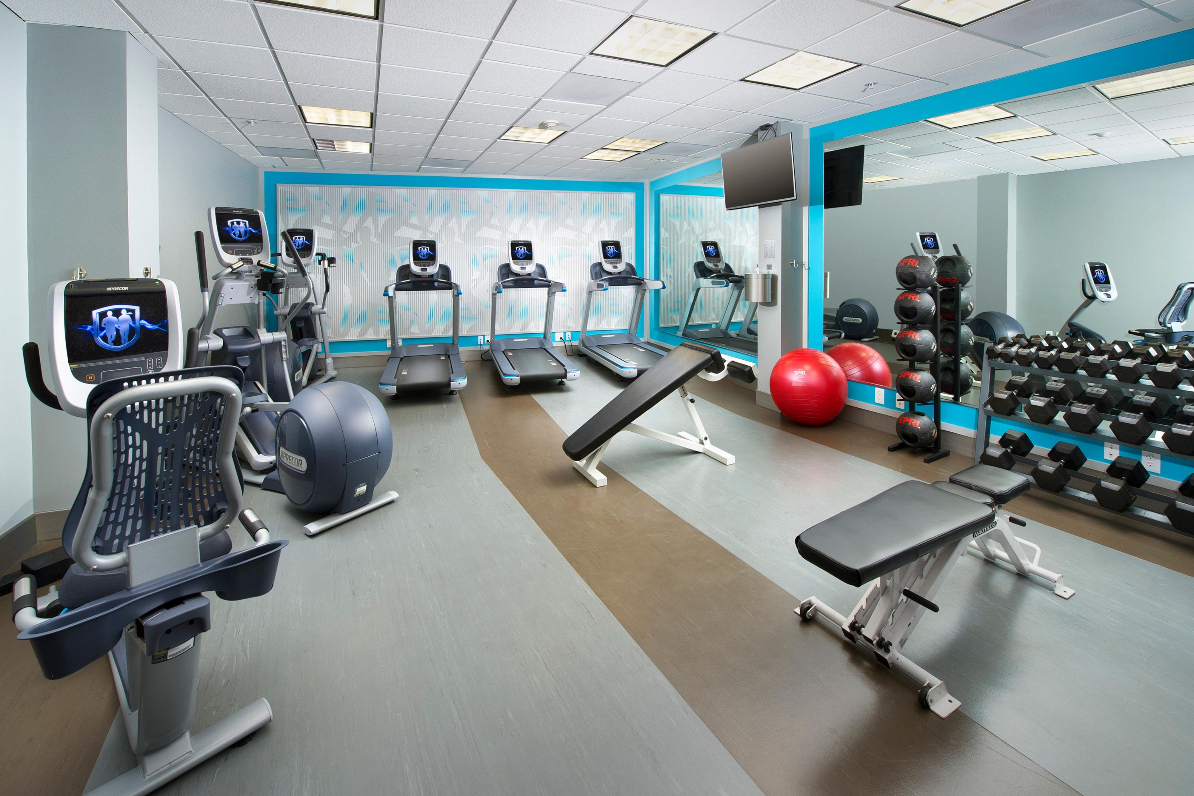 Browse social media from our brand new high-tech fitness center.