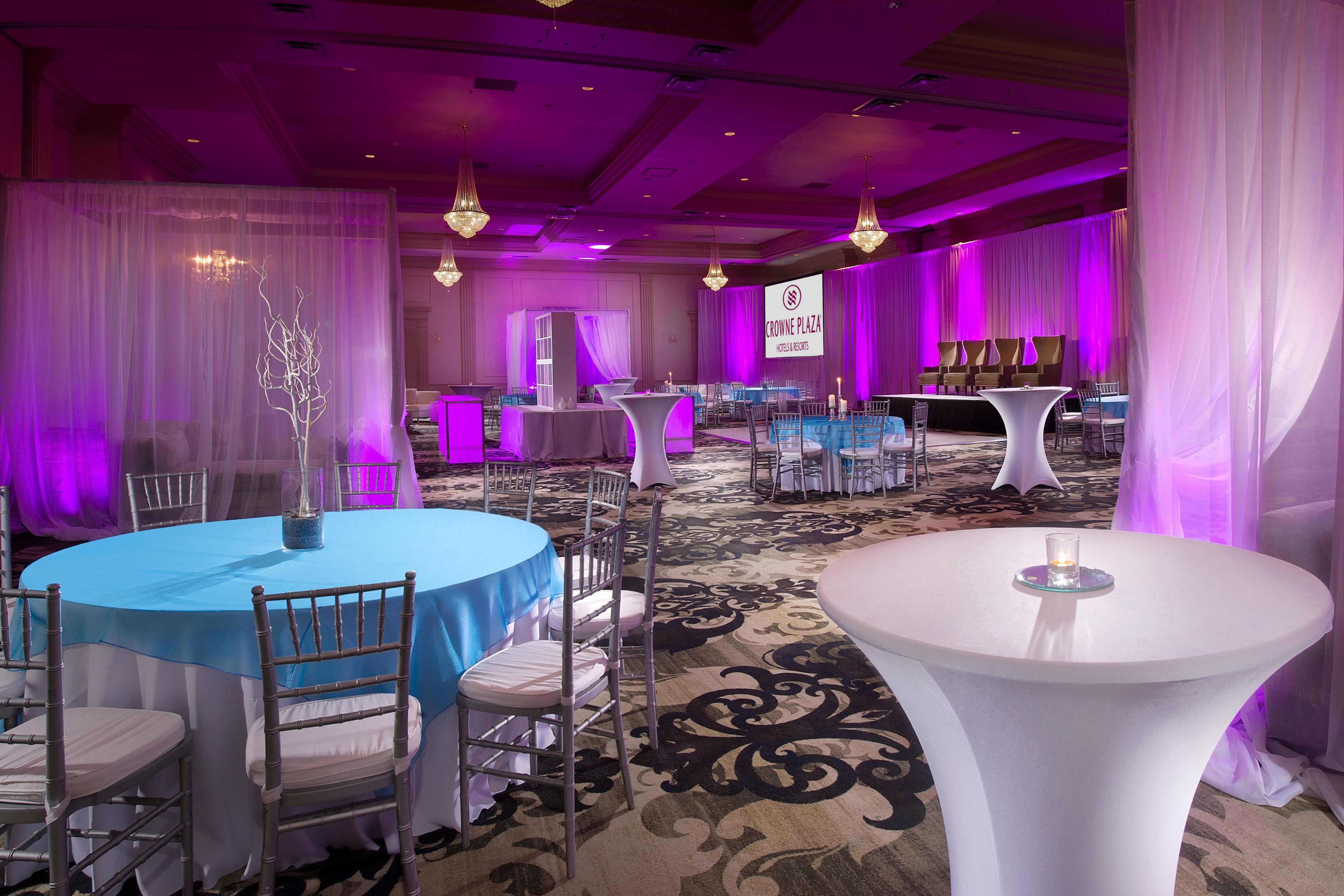 The Belmont Grand Ballroom featuring our professional in-house A/V