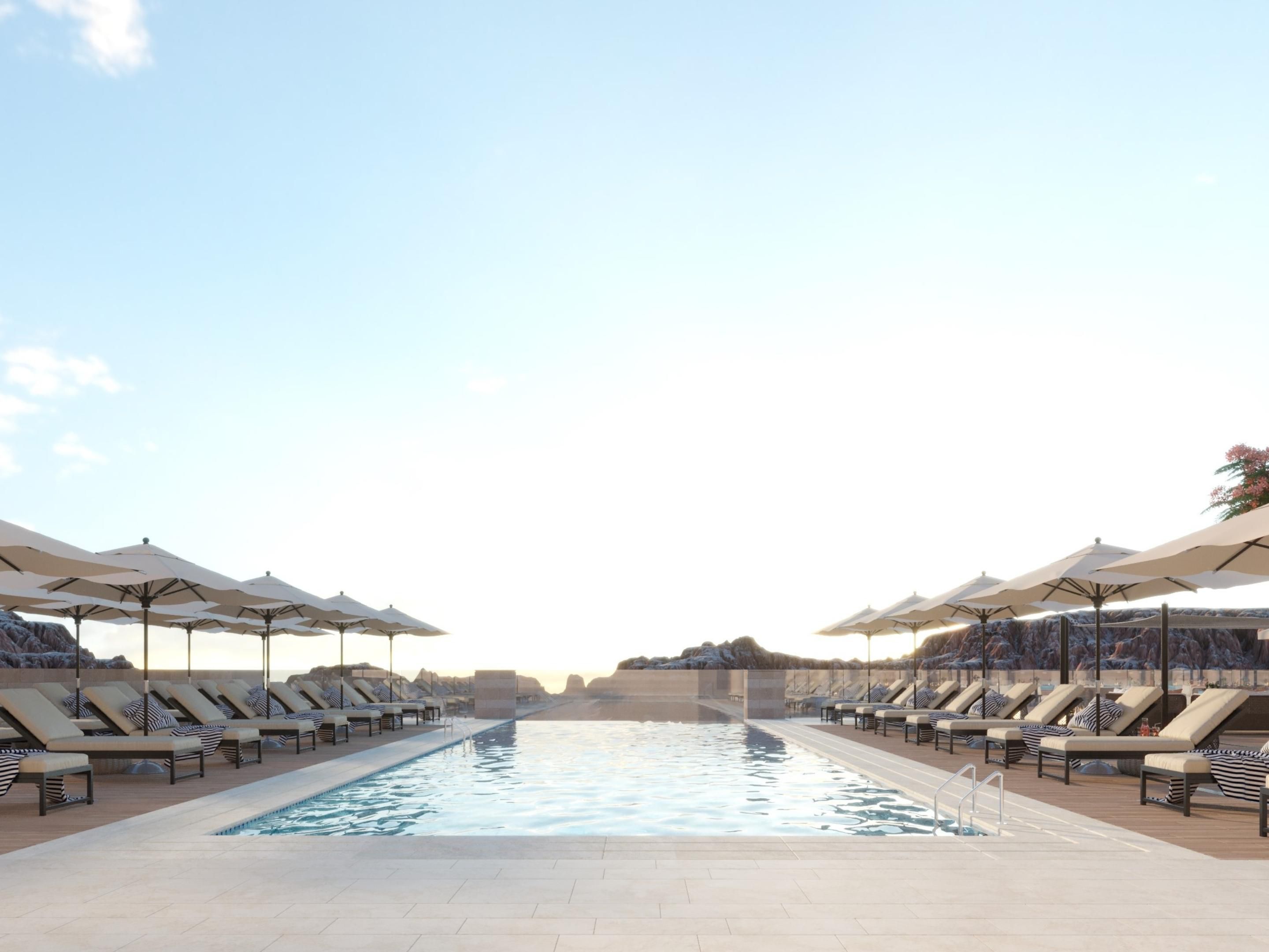 استمتع بأشعة الشمس في مسبح الانفنتي، المُدفأ لراحتك في الشتاء، وتأمل المناظر البانورامية الخلابة لجبال البتراء. استرخِ، وانعم بالراحة، ودع المناظر الطبيعية الخلابة تجعل كل لحظة لا تُنسى.