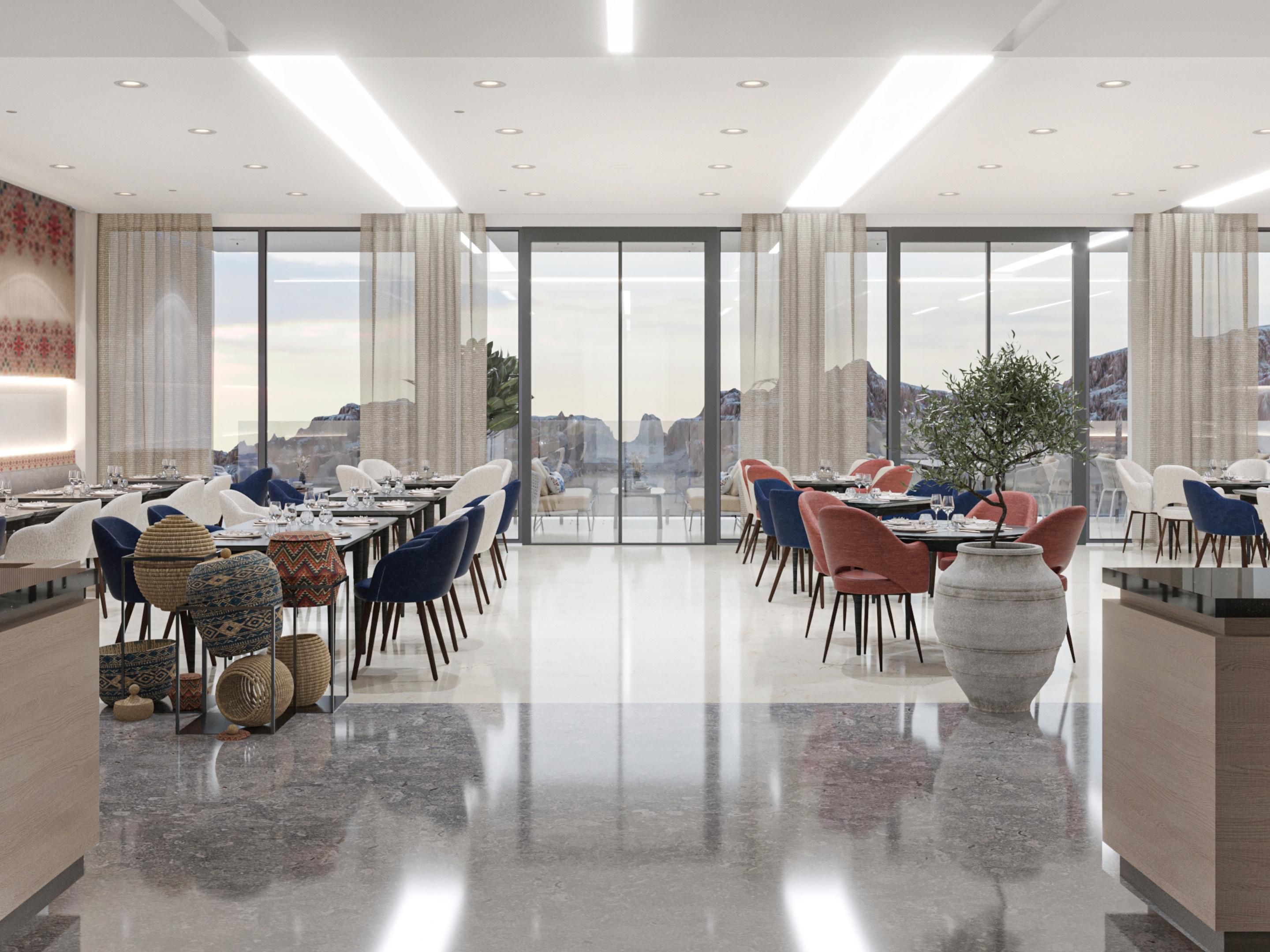 Discover the all-day dining Nabatean Restaurant, where a rich selection of local delicacies and international favorites awaits. Each dish is crafted to offer a memorable culinary journey in a stylish and inviting setting.