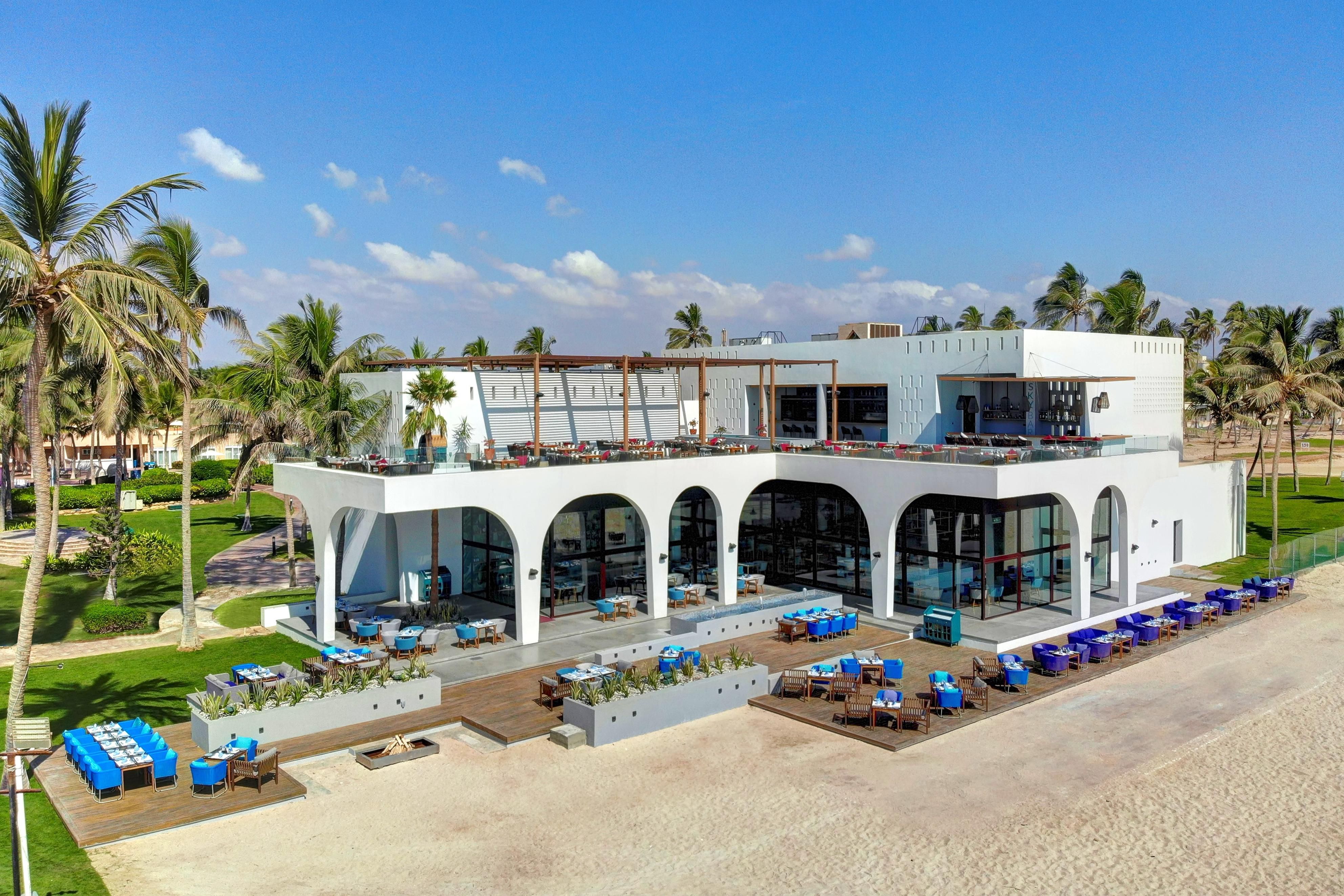 A modern and unique beachside restaurant