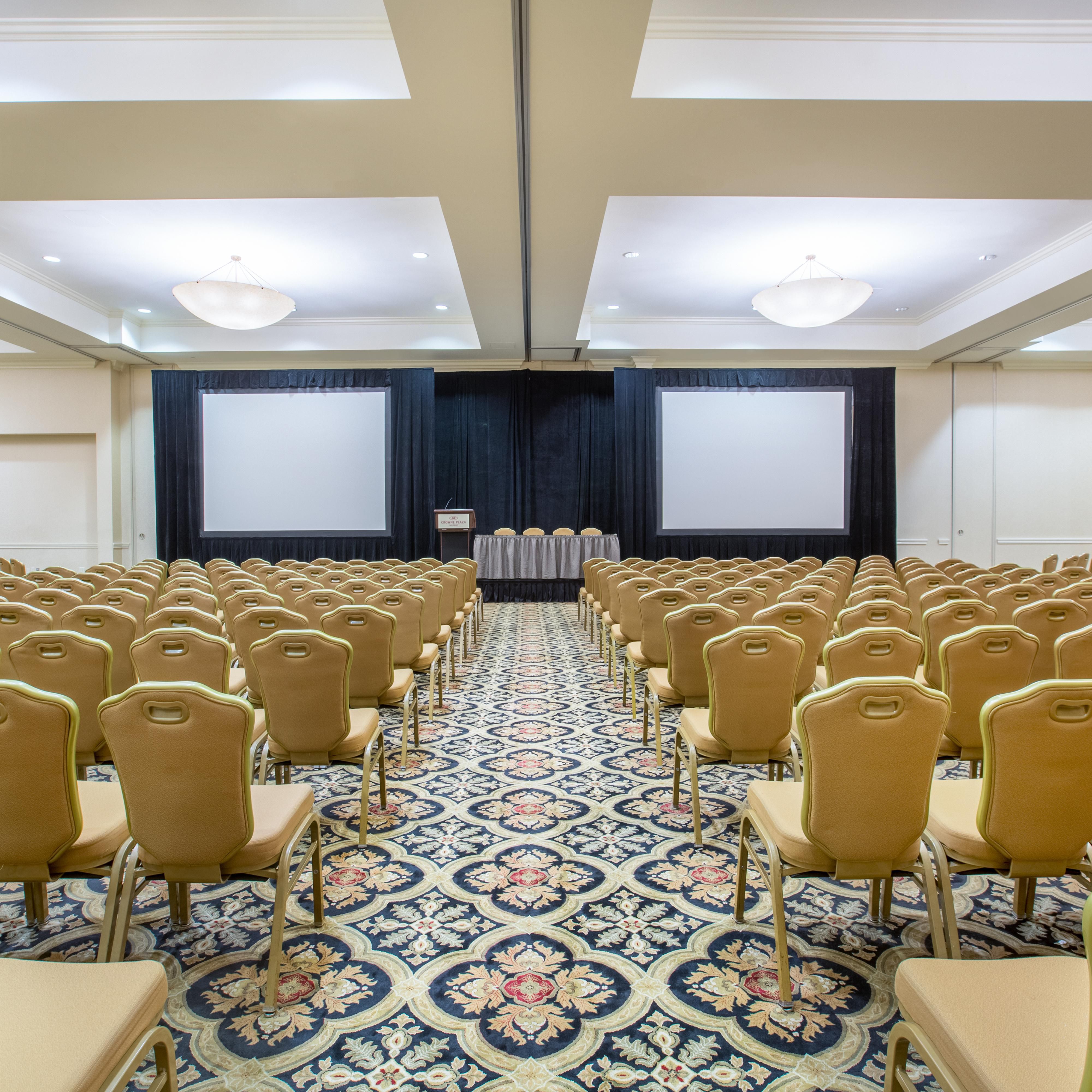 Theater style is perfect for your next big conference.