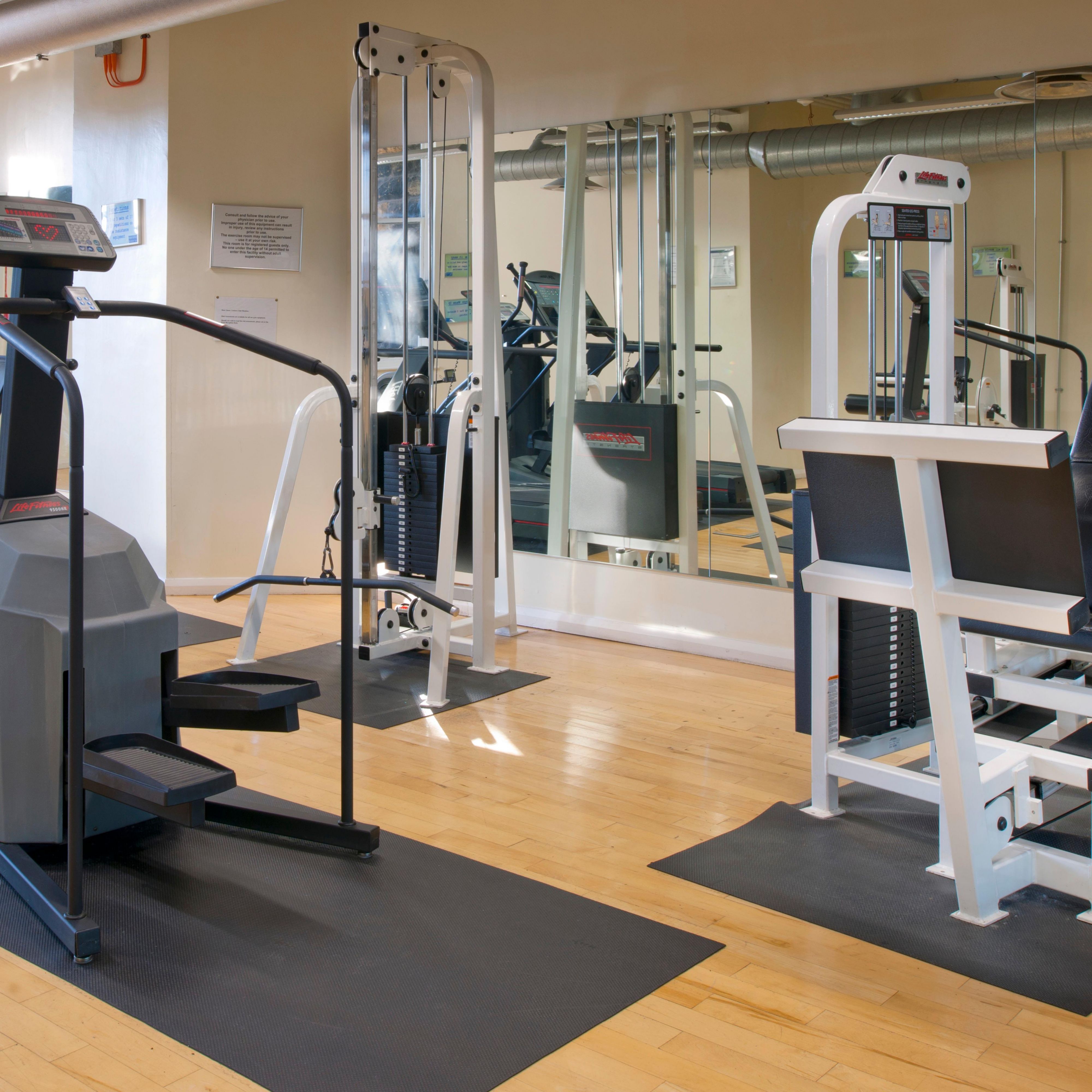 Fitness Center workout area with flatscreen TV&#39;s