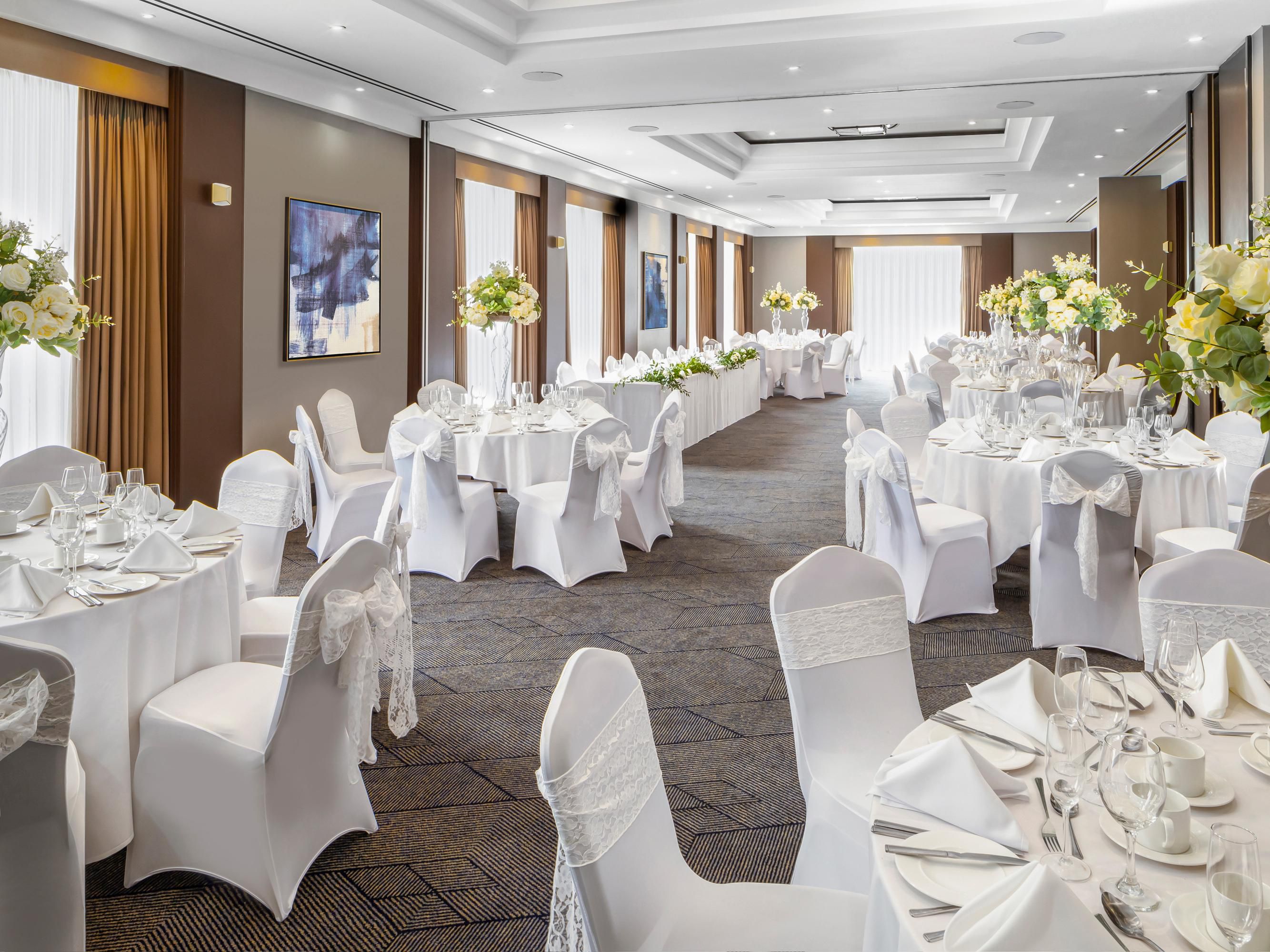 Your wedding day with us will be one of the most cherished events of your life and you can count on our dedicated team to support and assist you every step of the way. Choose our stunning venue and enjoy having everything conveniently under one roof for a seamless, stress-free celebration. Your dream wedding is about to become a reality!