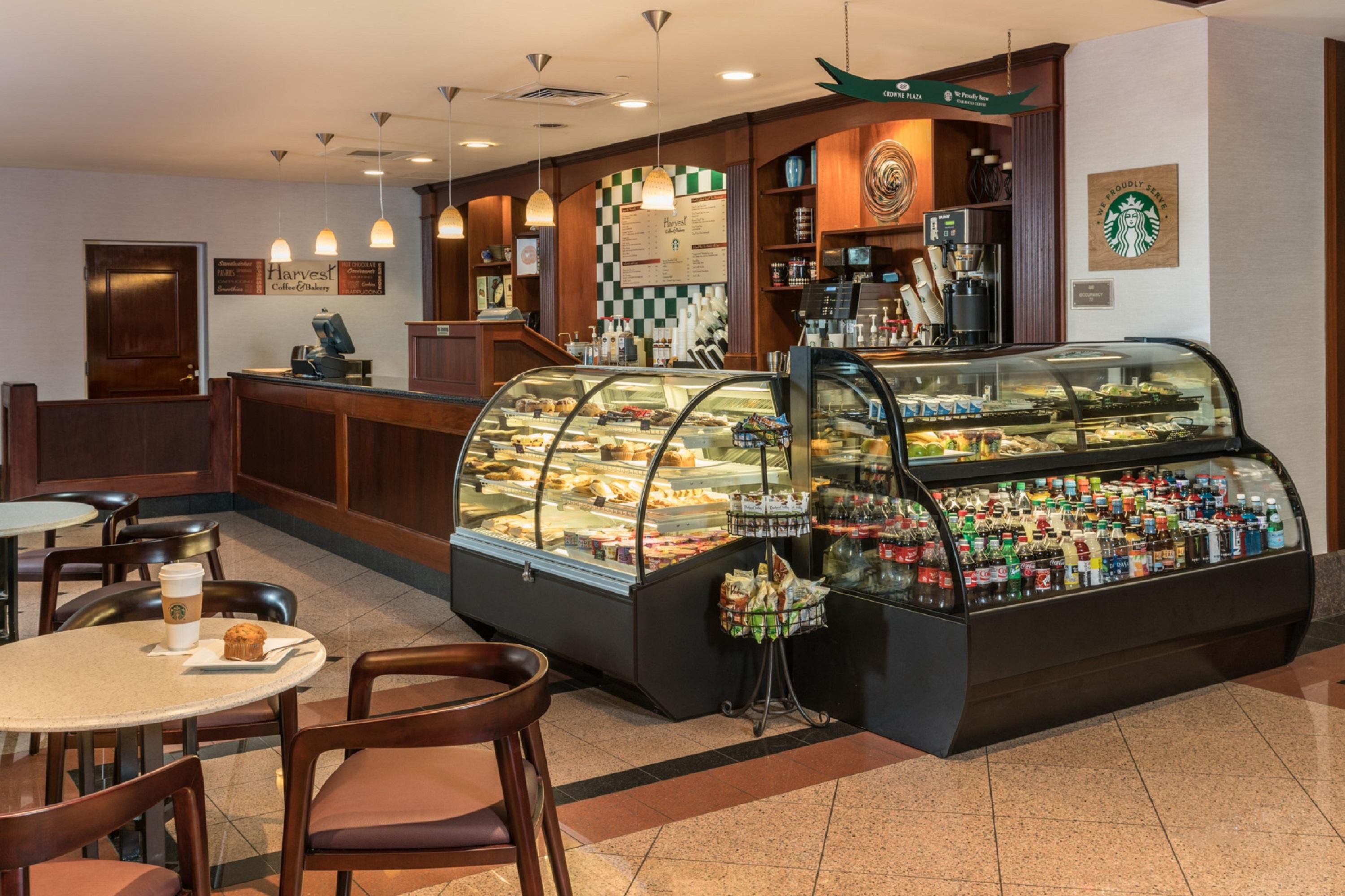 We proudly brew Starbucks and servce BUNN Gourmet at Harvest Café