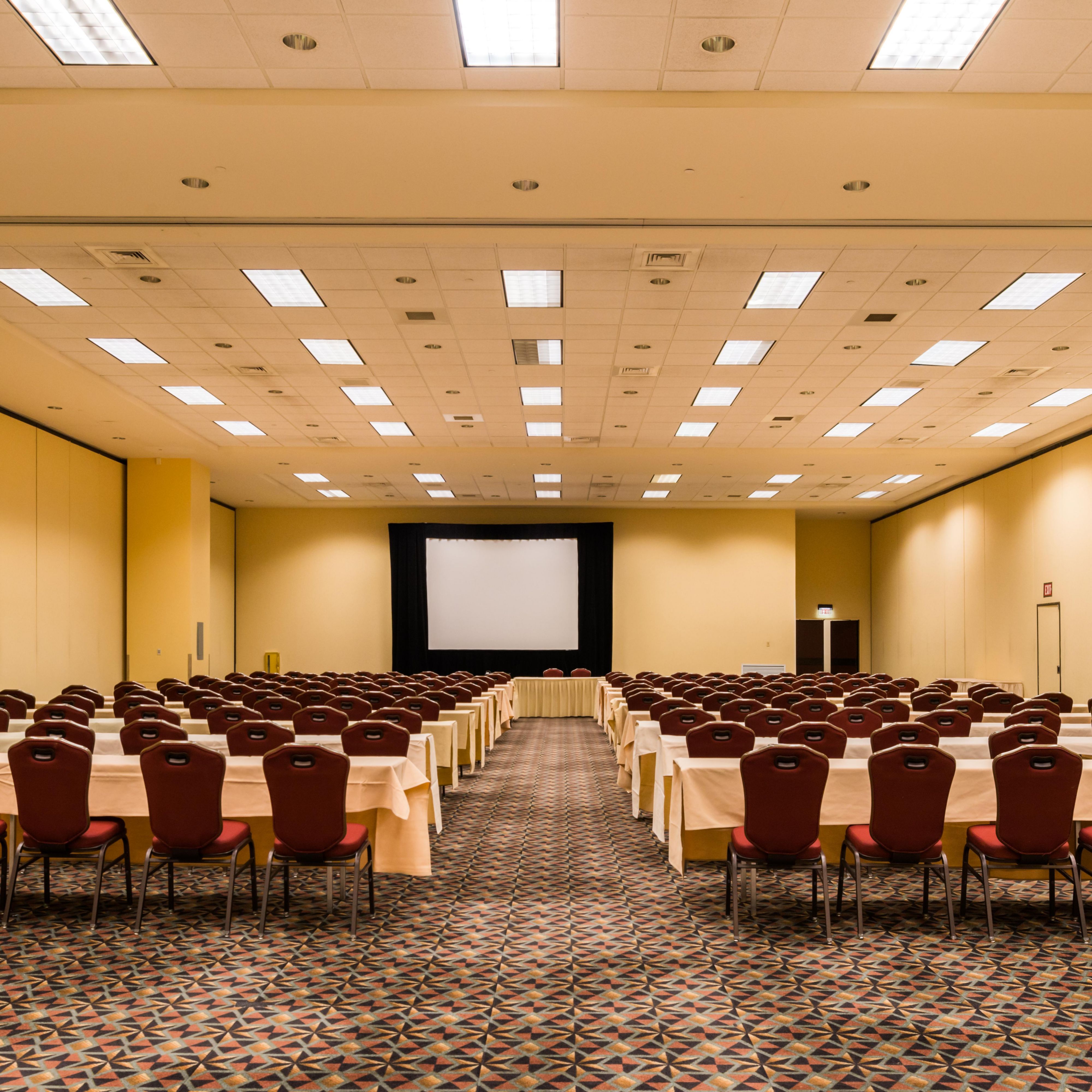 Convention Center set for a meeting in classroom style