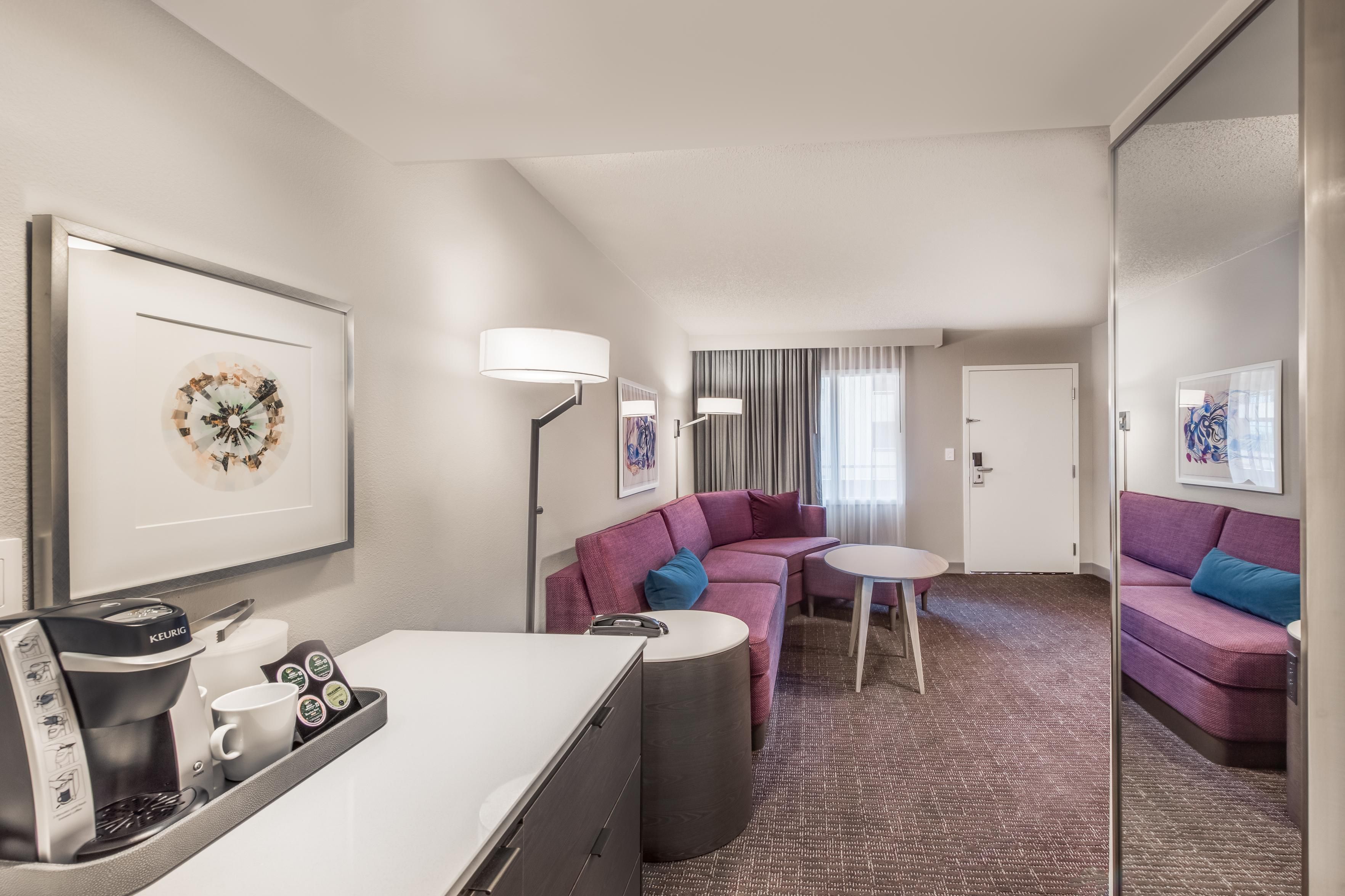 Suite with natural light and plenty of room to unwind and relax