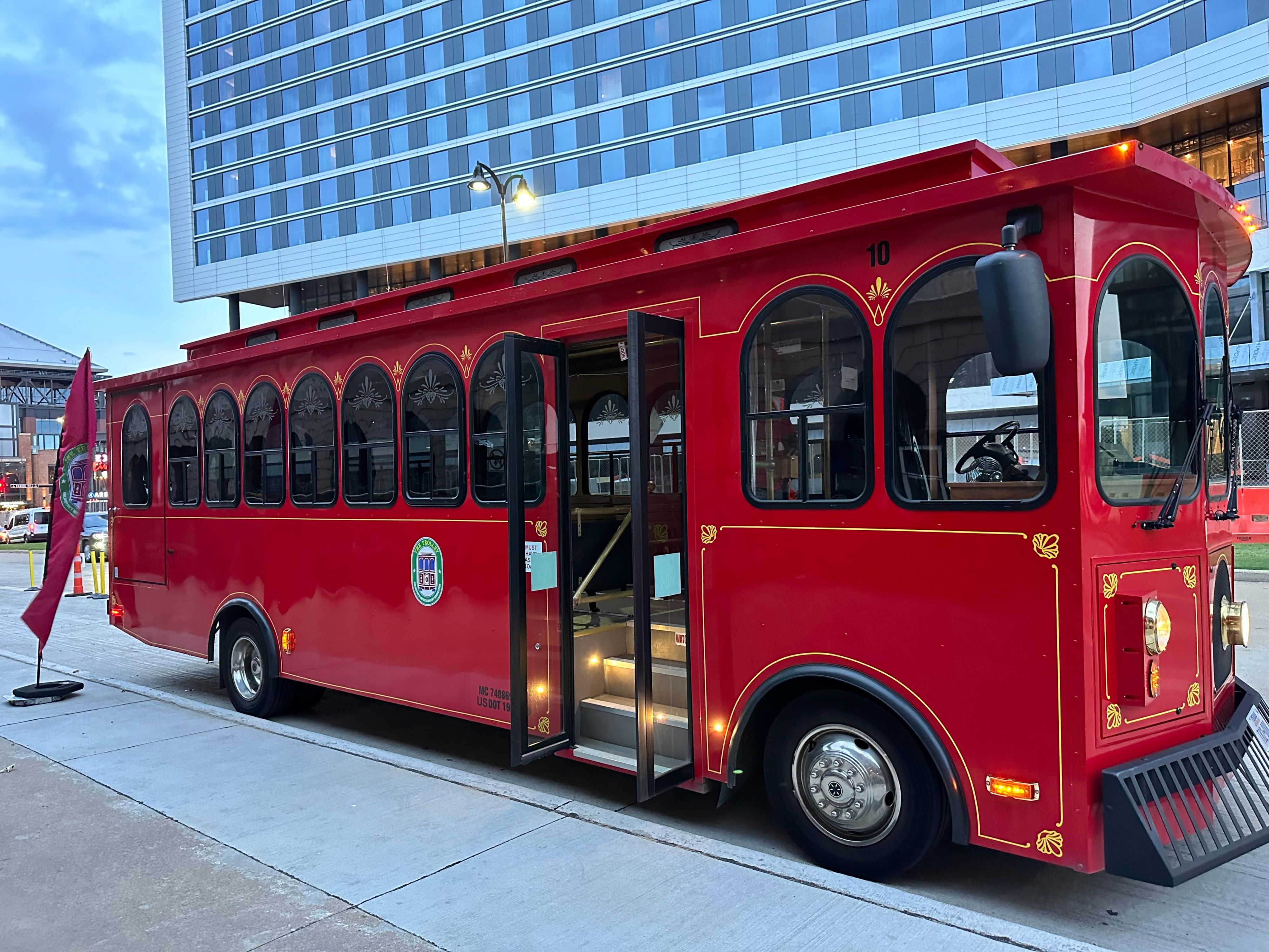 Get ready for a fun ride! Our guests enjoy complimentary rides on the Arlington Trolley, offering transportation between the entertainment district and select event venues. Plus, for major events in the city, the Trolley offers convenient paid rides. Check out arlingtontrolley.com for all the details.