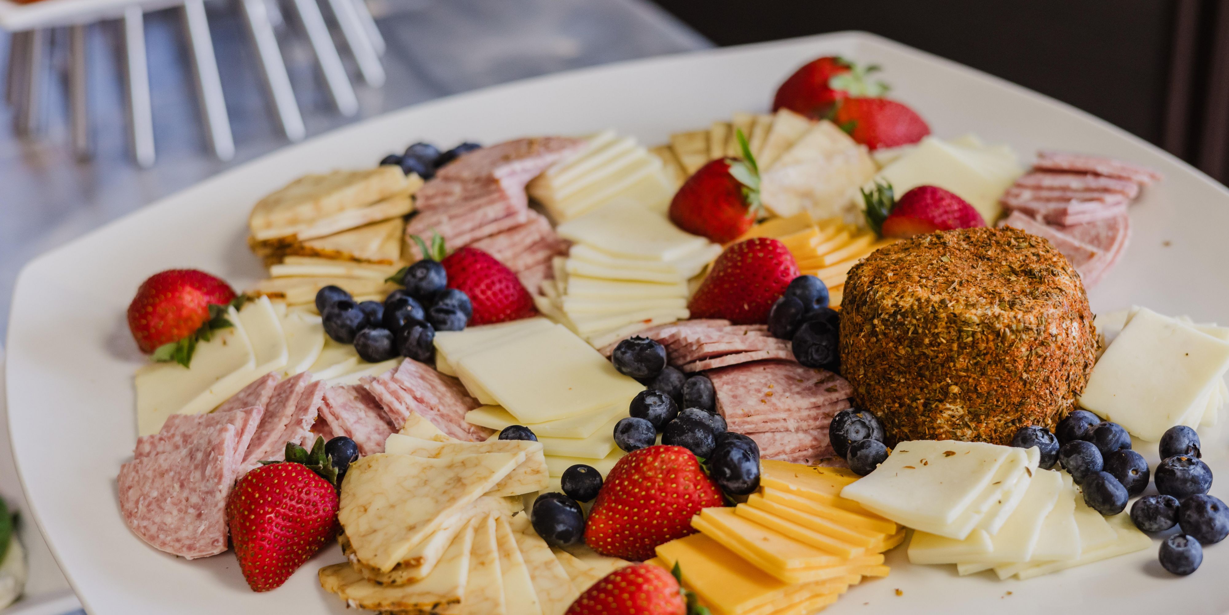 Charcuterie board at wedding