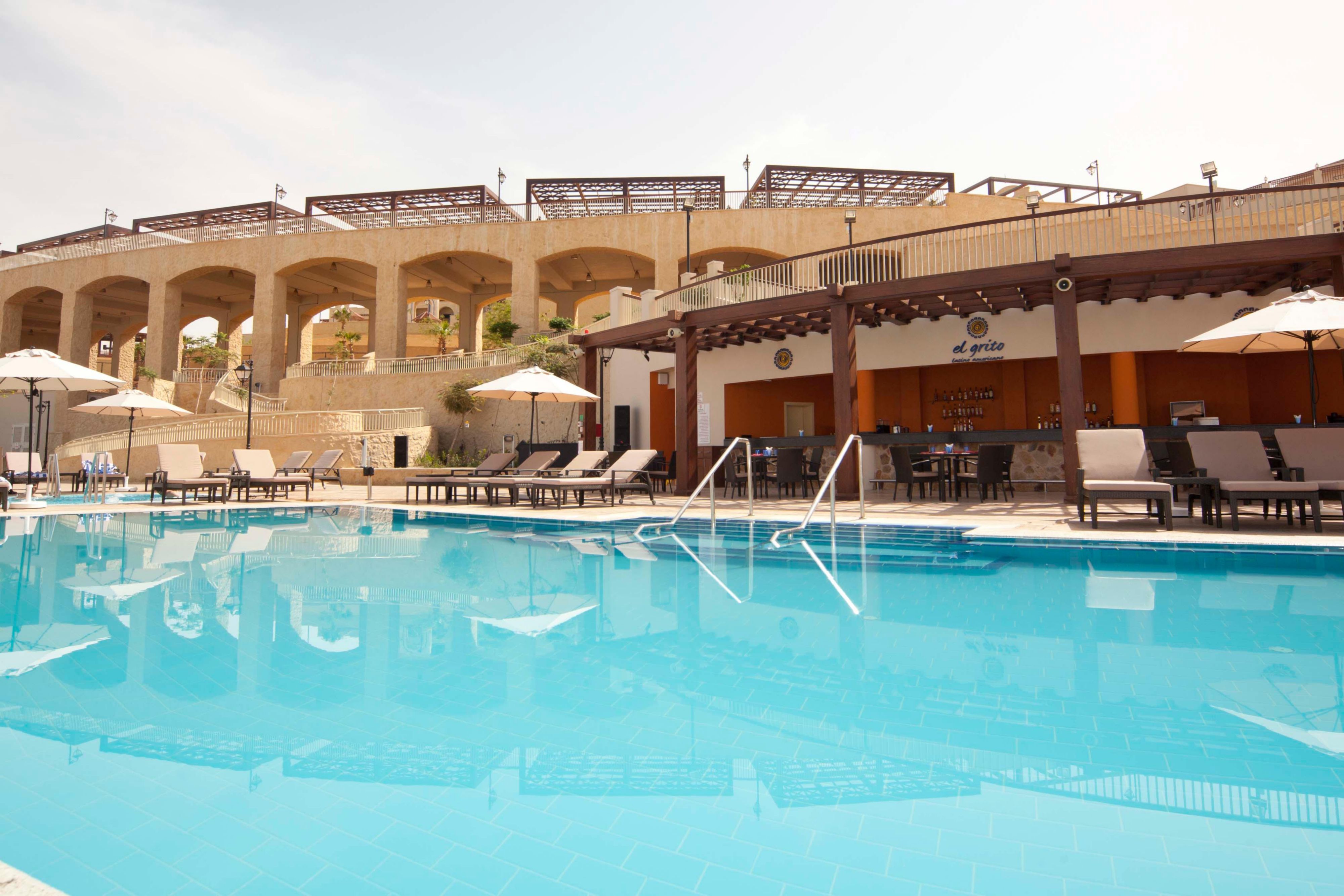 Enjoy a refreshing swim at El Grito heated pool